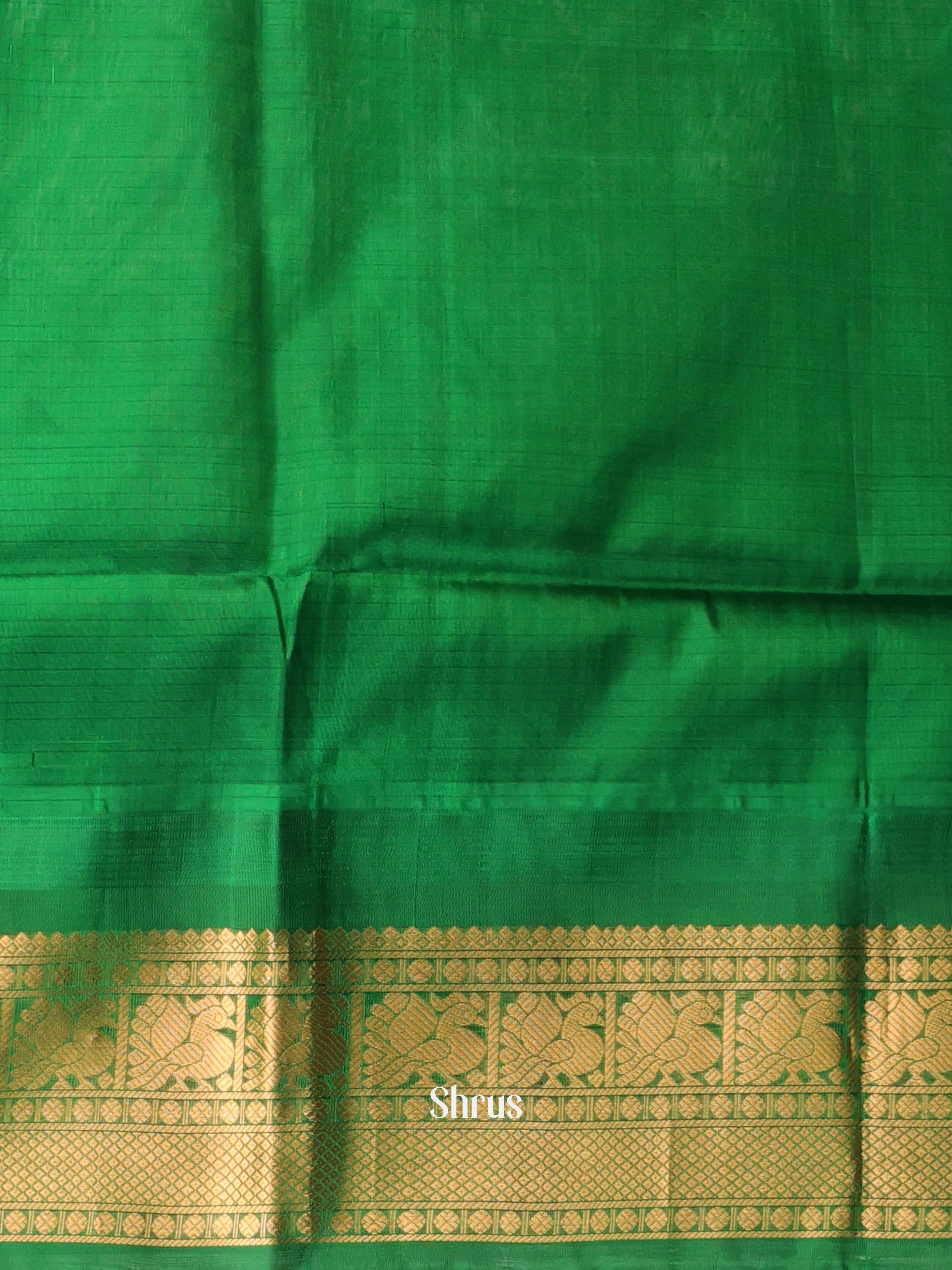 Purple & Green - Soft Silk Saree