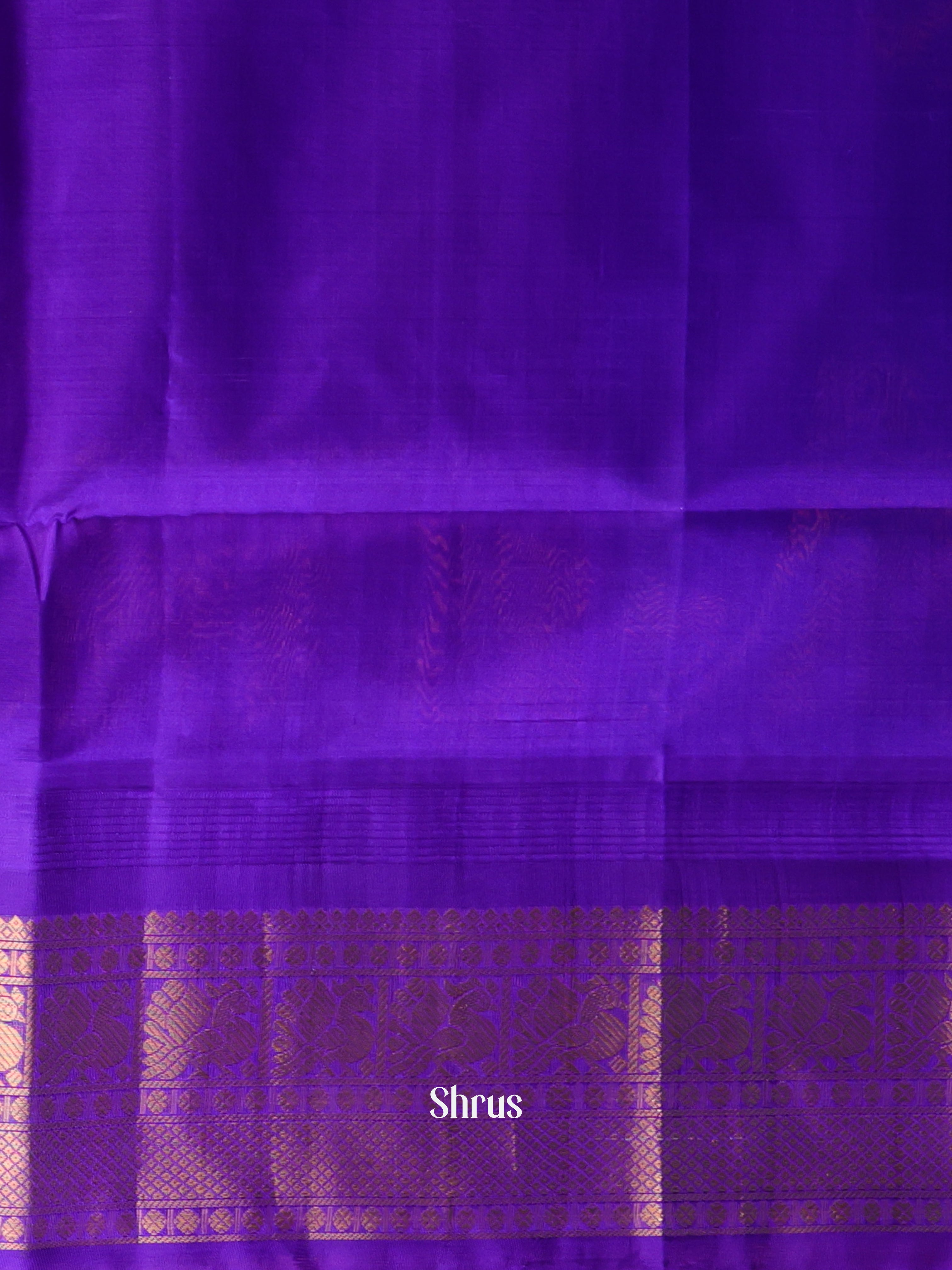 Blue & Violet - Soft Silk Saree