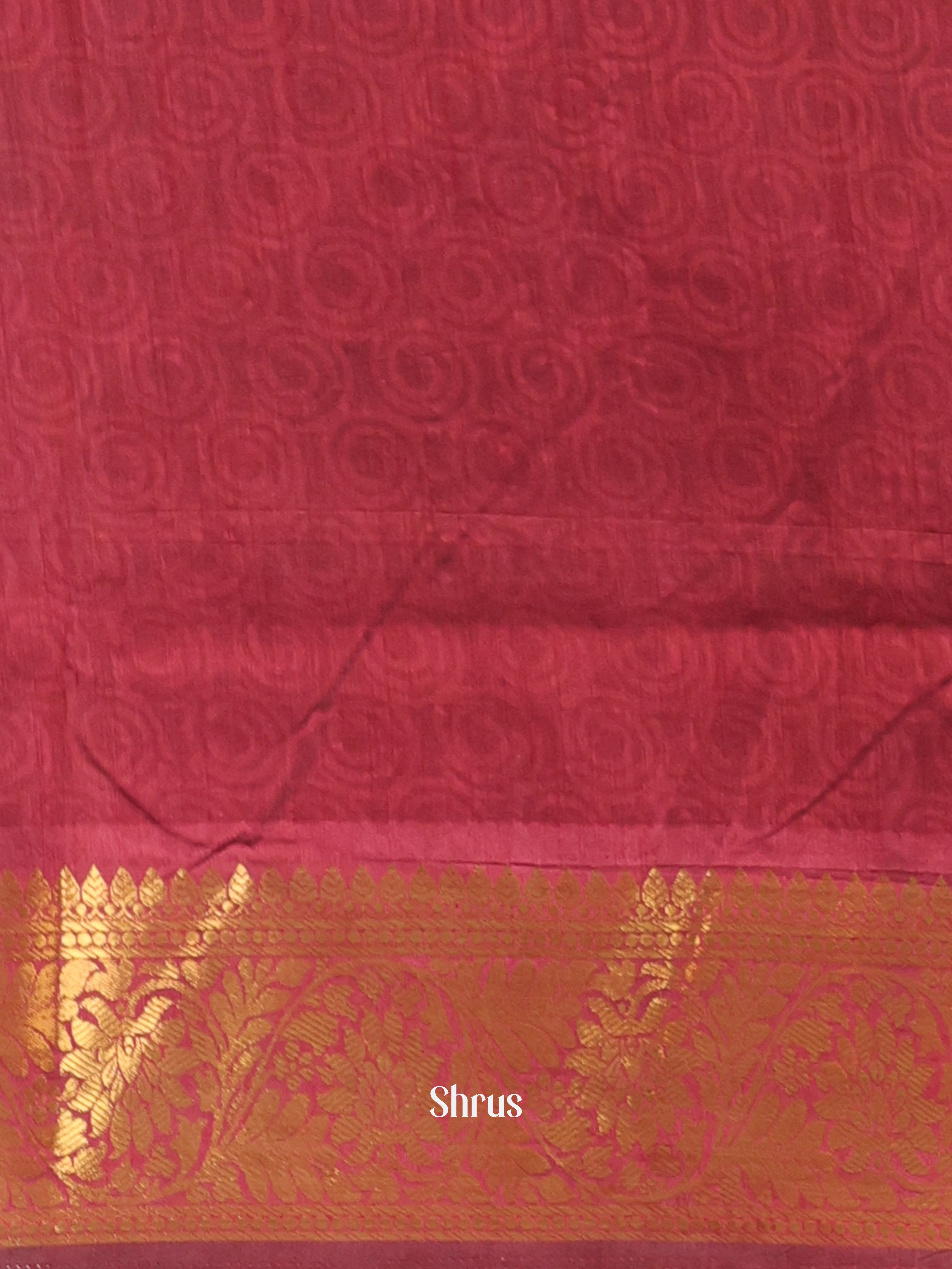 Black & Maroon - Semi Patola Saree