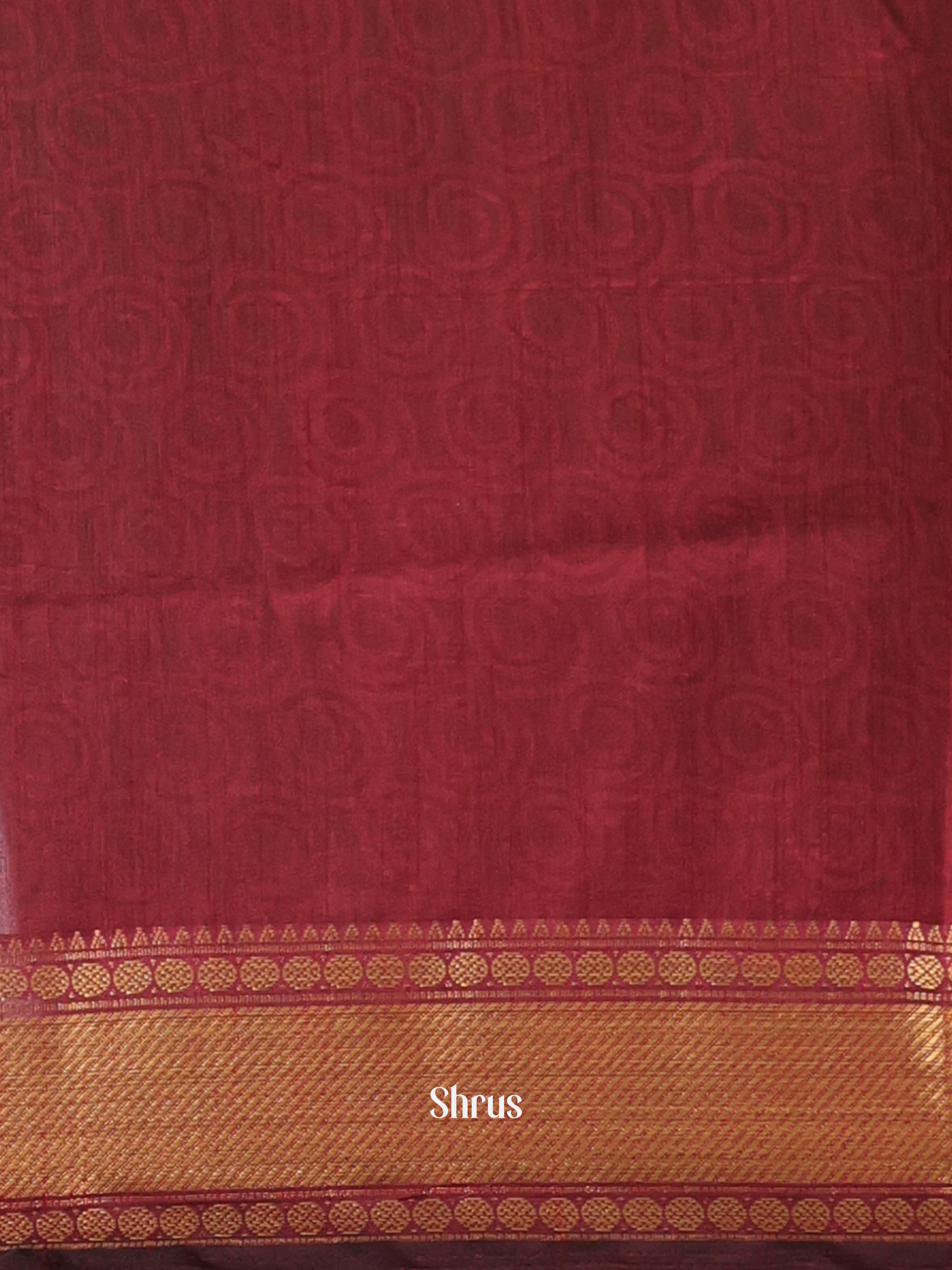 Black & MAroon- Semi Patola Saree