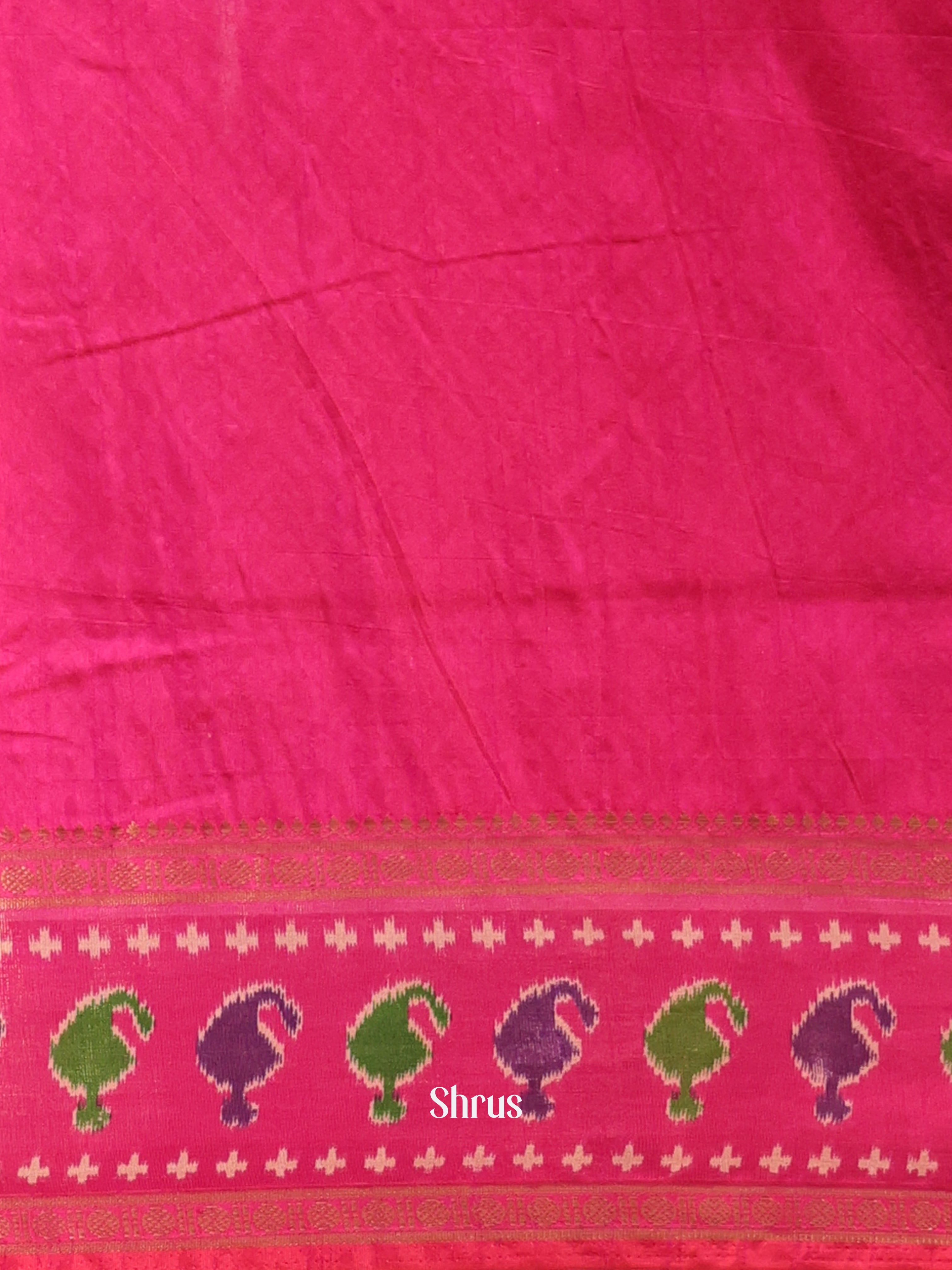 Purple & Pink- Semi Patola Saree