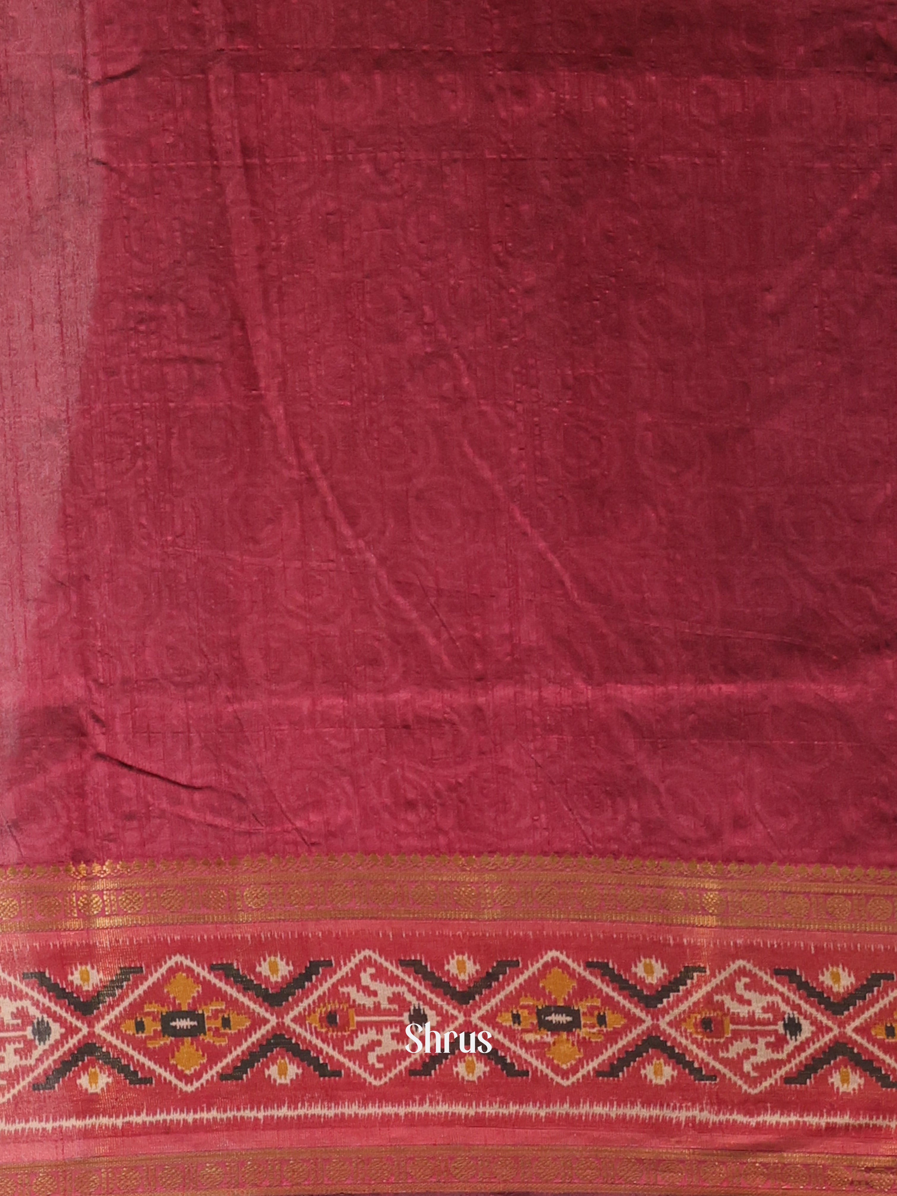 Black & Maroon - Semi Patola Saree