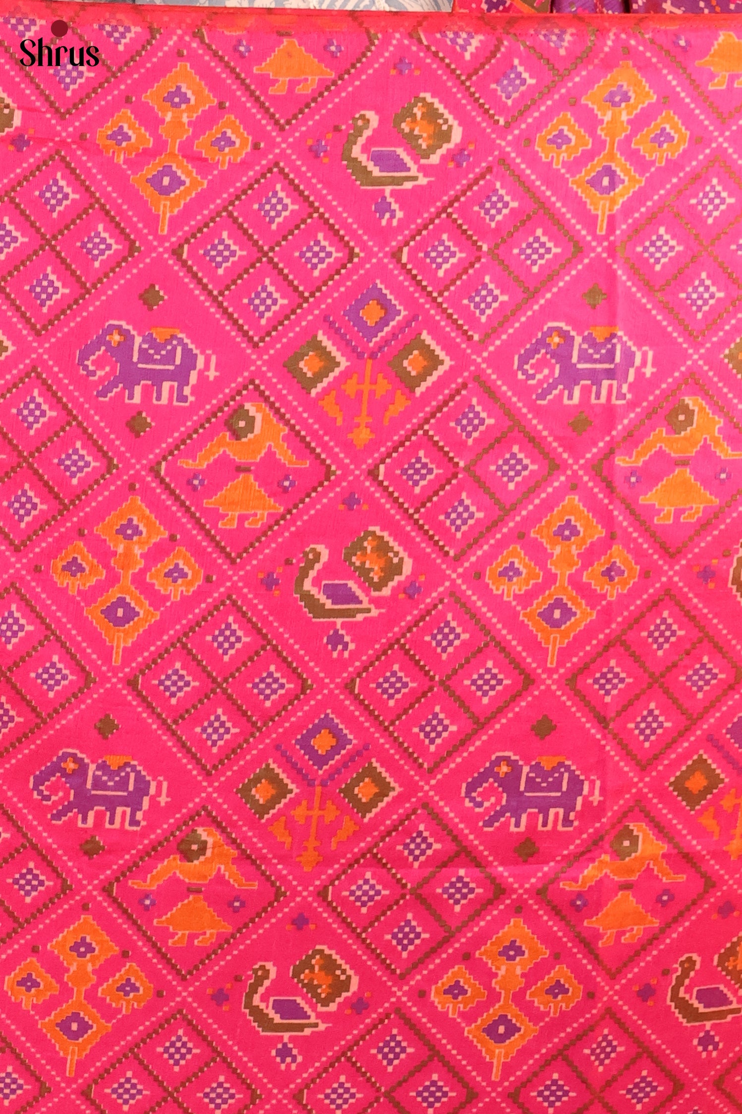 Pink & Purple  - Semi patola salwar