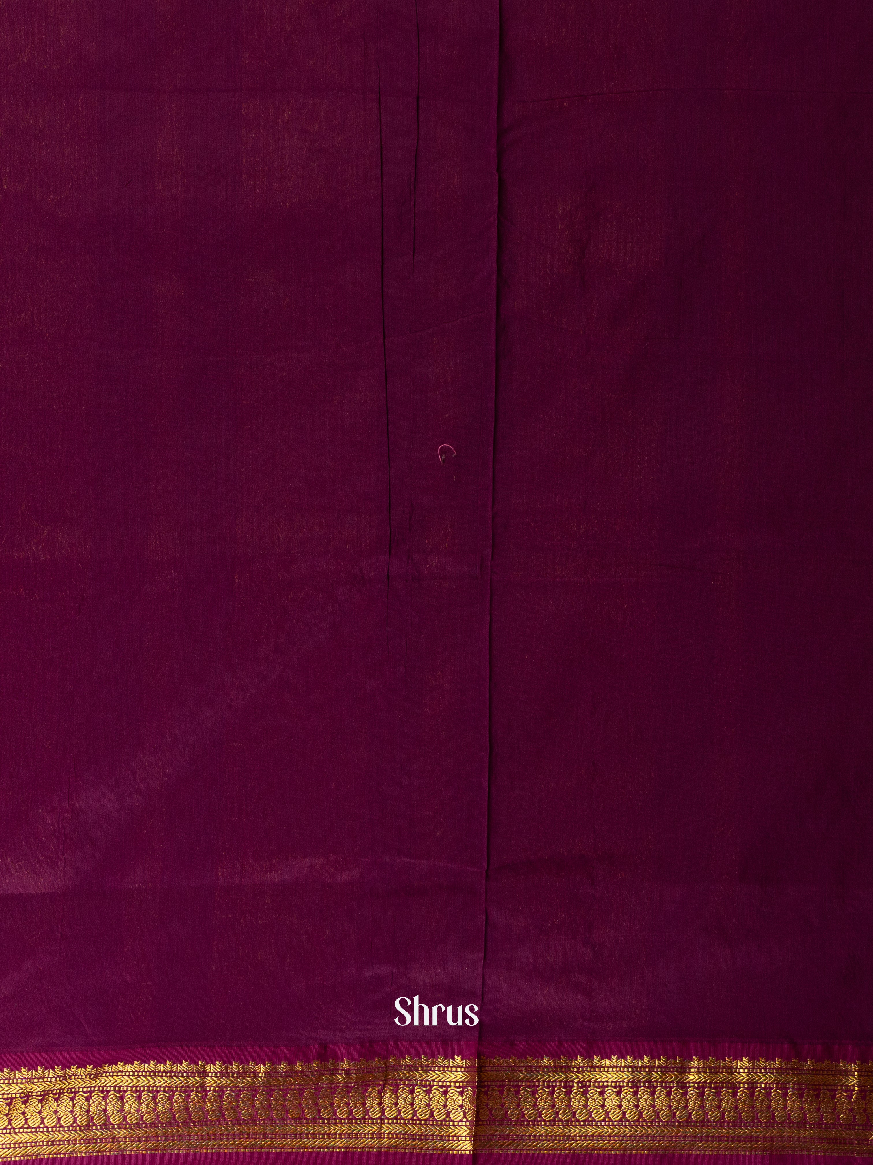 Lite Brown & Violet - Kalyani Cotton Saree