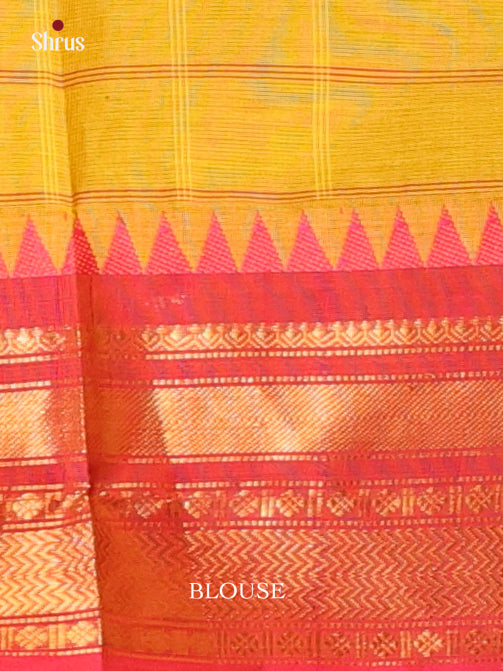 Mustard & Pink - Chettinad Cotton Saree