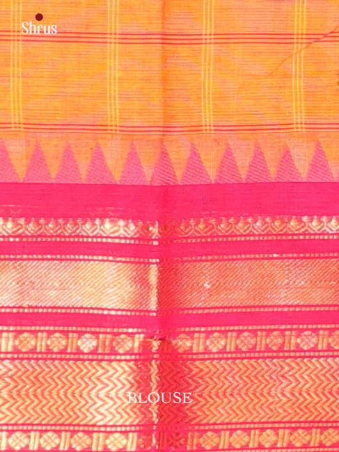 Orange & Pink - Chettinad Cotton Saree