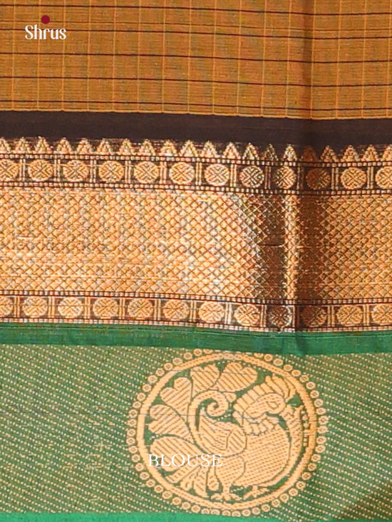 Mehandi & Green - Chettinad Cotton Saree