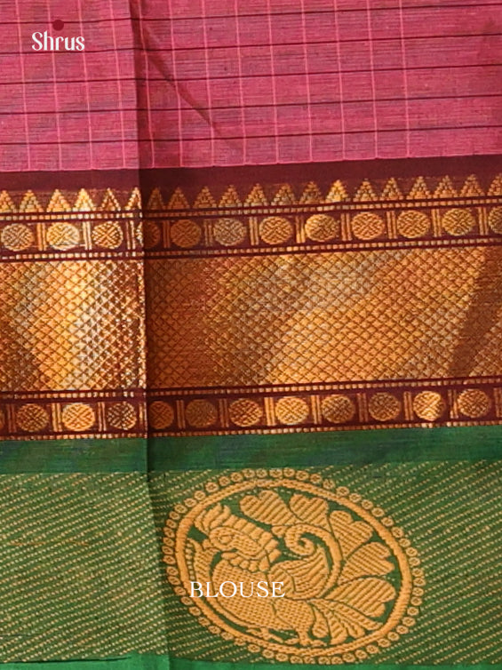 Pink & Green - Chettinad Cotton Saree