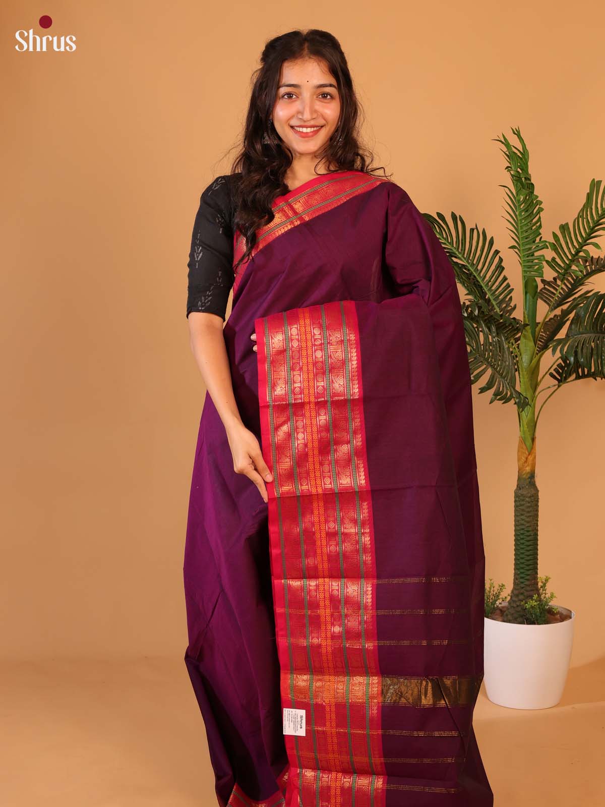 Purple & Pink - Chettinad Cotton Saree