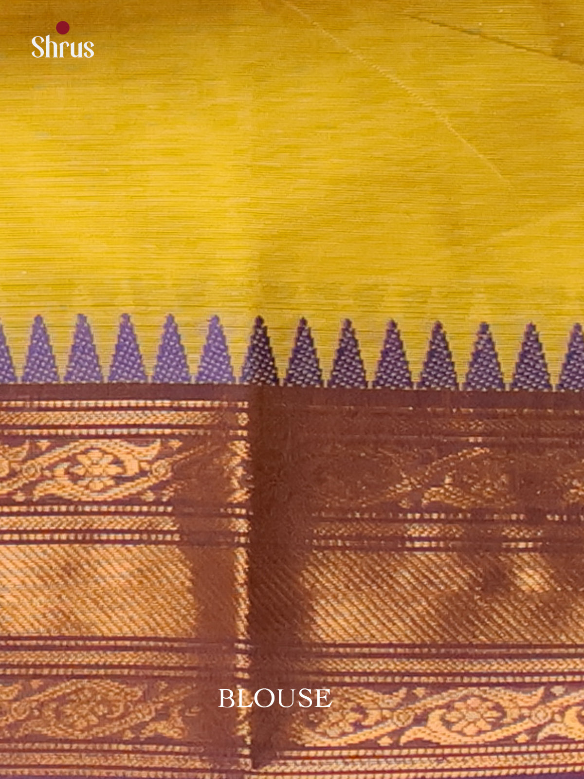 Mustardy Green & Purple - Chettinad Cotton Saree