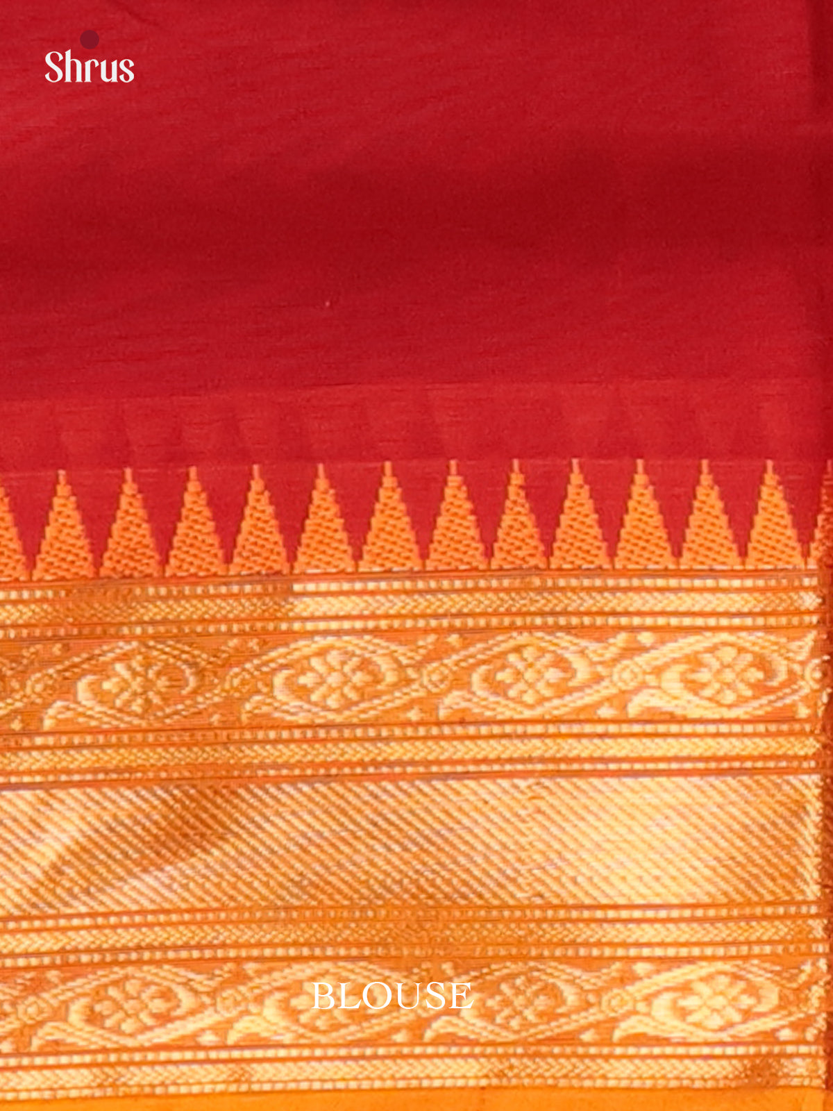 Red & Orange-  Chettinad Cotton Saree