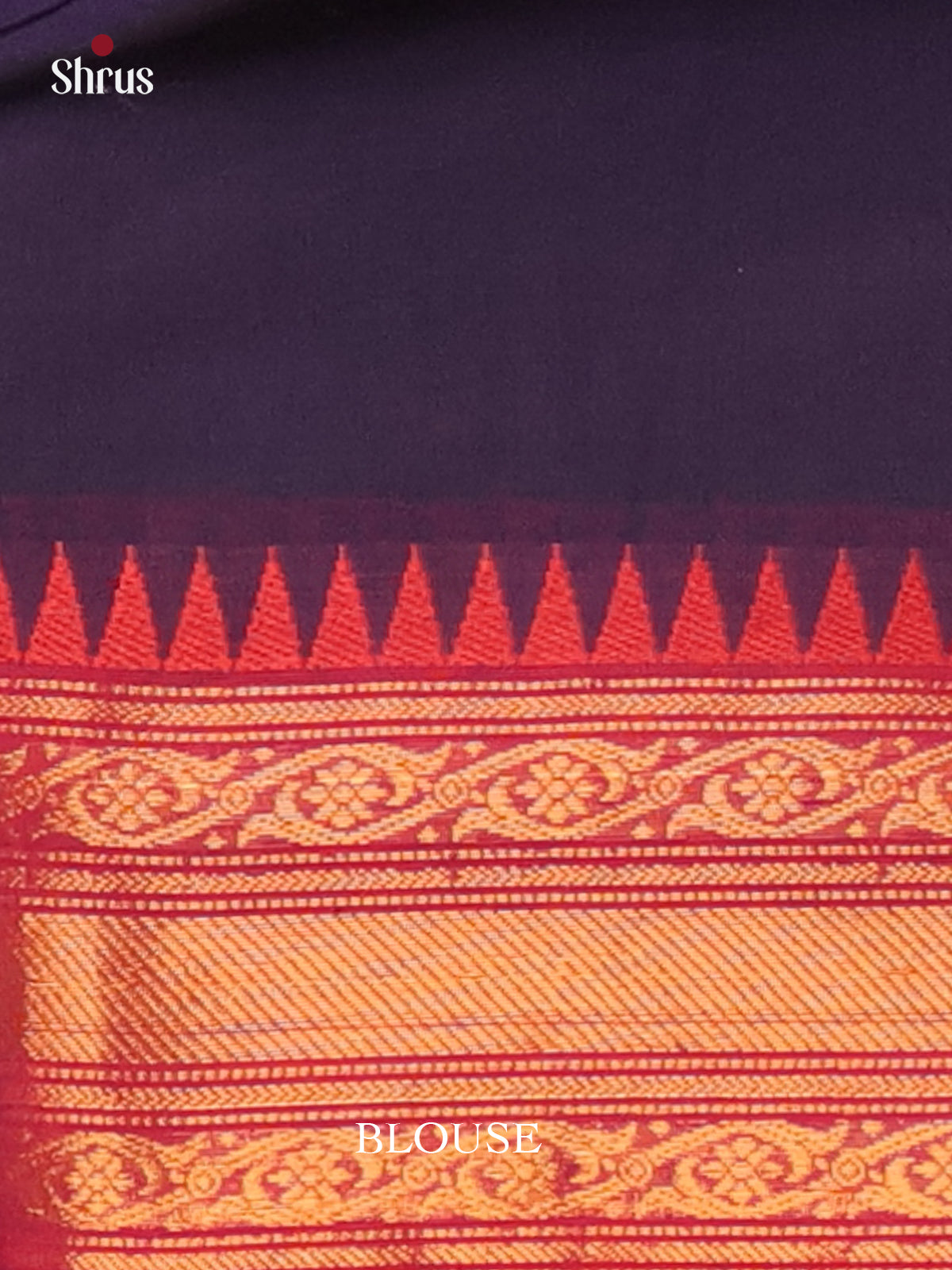 Blue & Red - Chettinad Cotton Saree