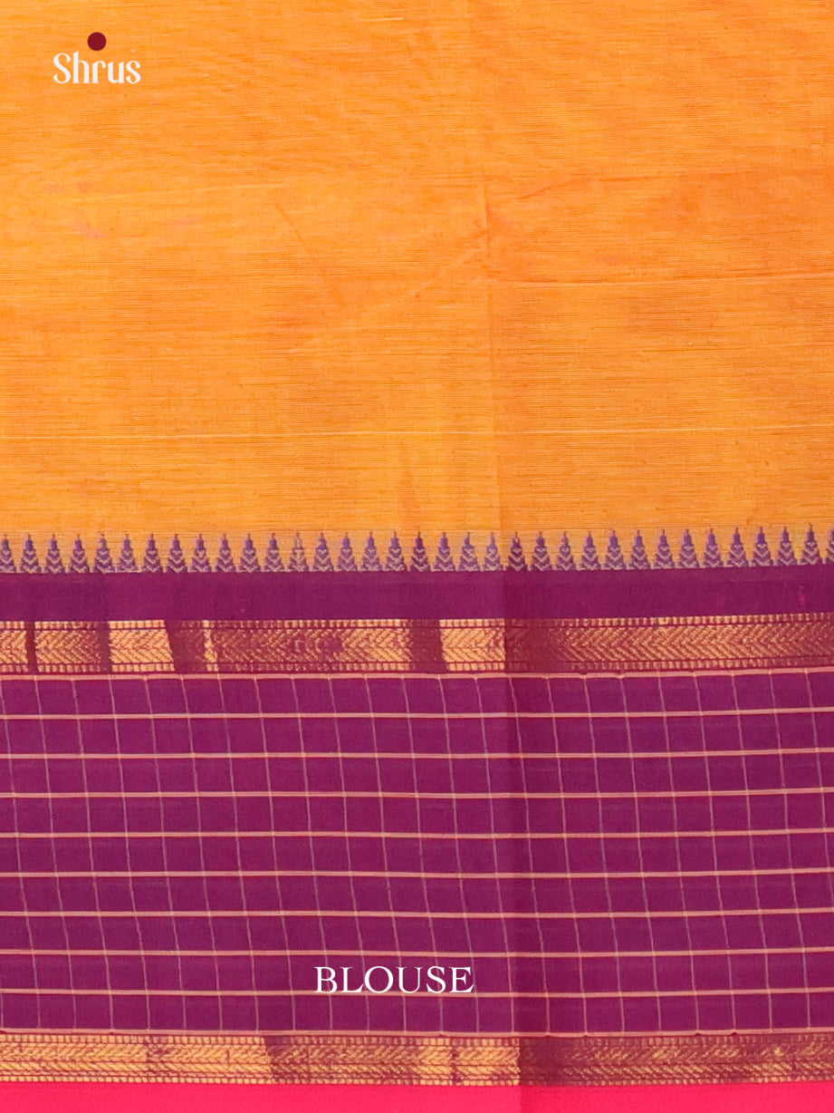 Orange & Purple - Chettinad Cotton Saree