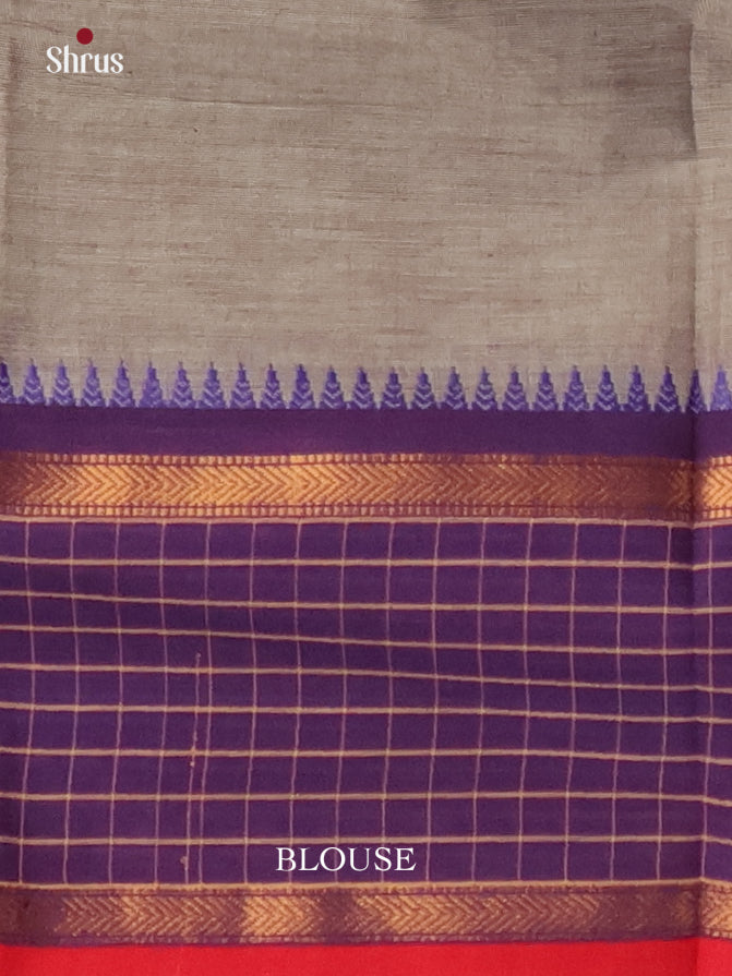 Grey & Purple - Chettinad Cotton Saree