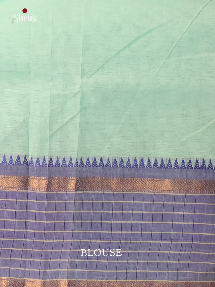 Ice Green & Purple - Chettinad Cotton Saree