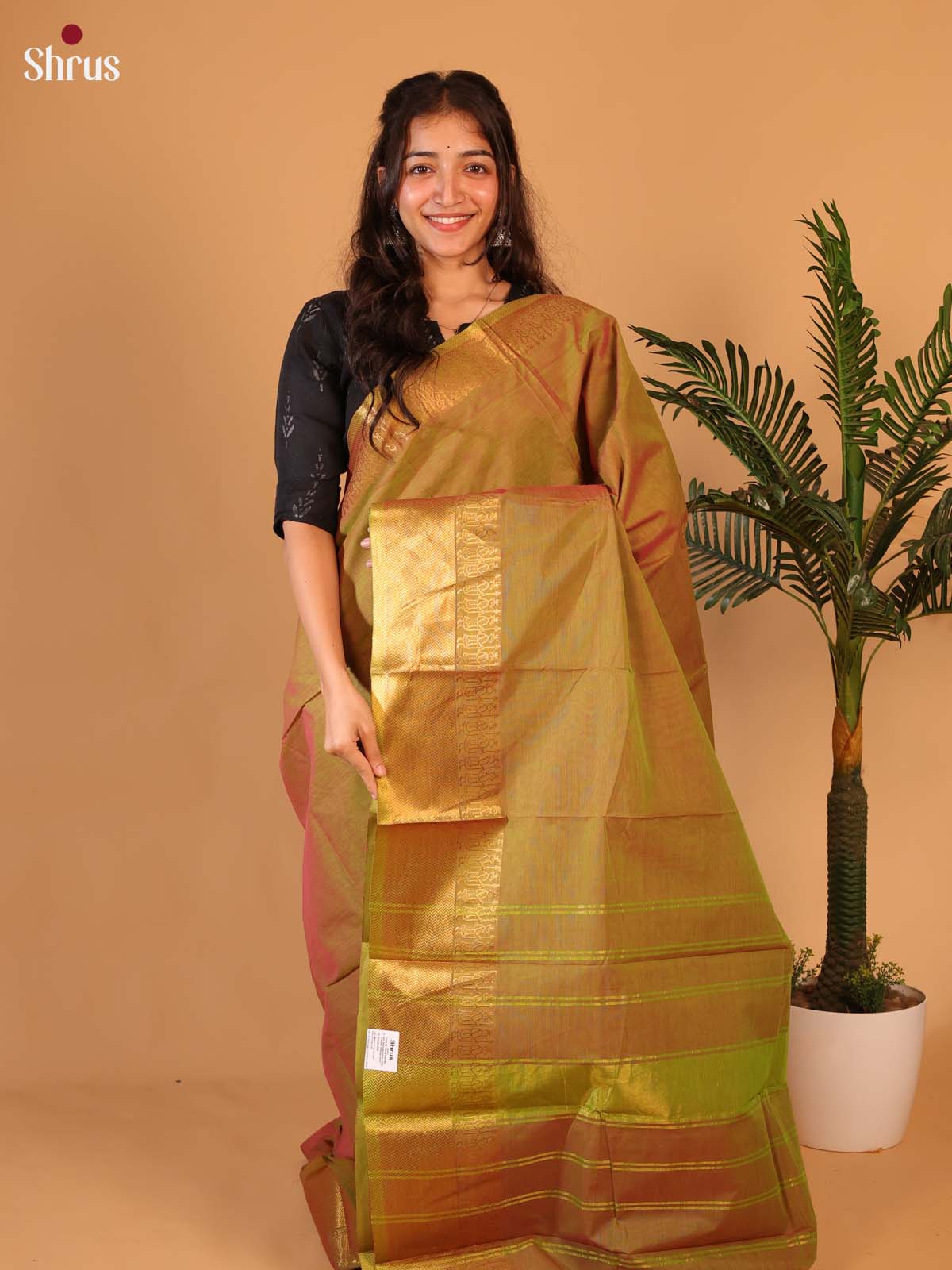 Double Shaded elachi Green - Chettinad Cotton Saree