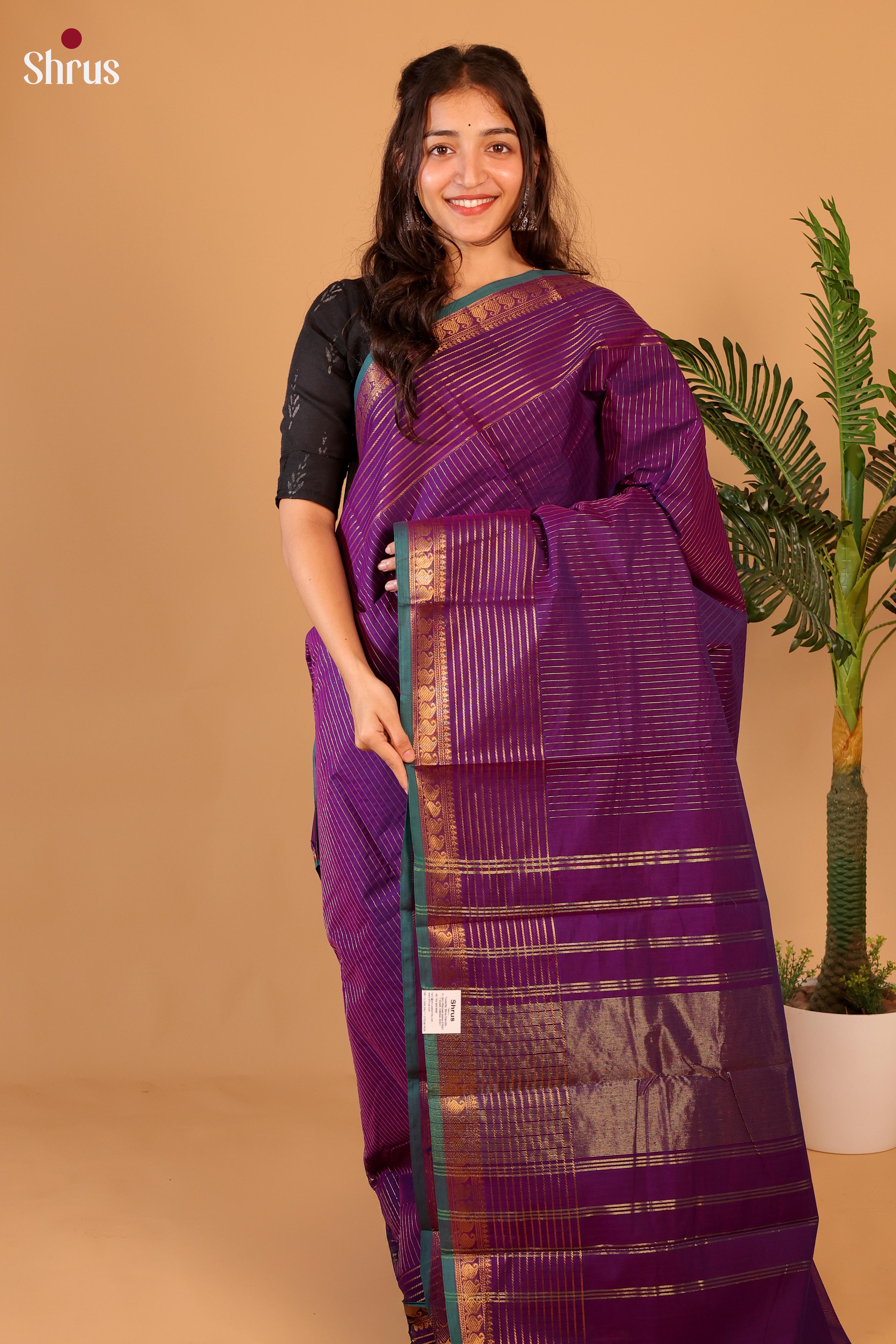 Purple(Single Tone) - Chettinad Cotton Saree