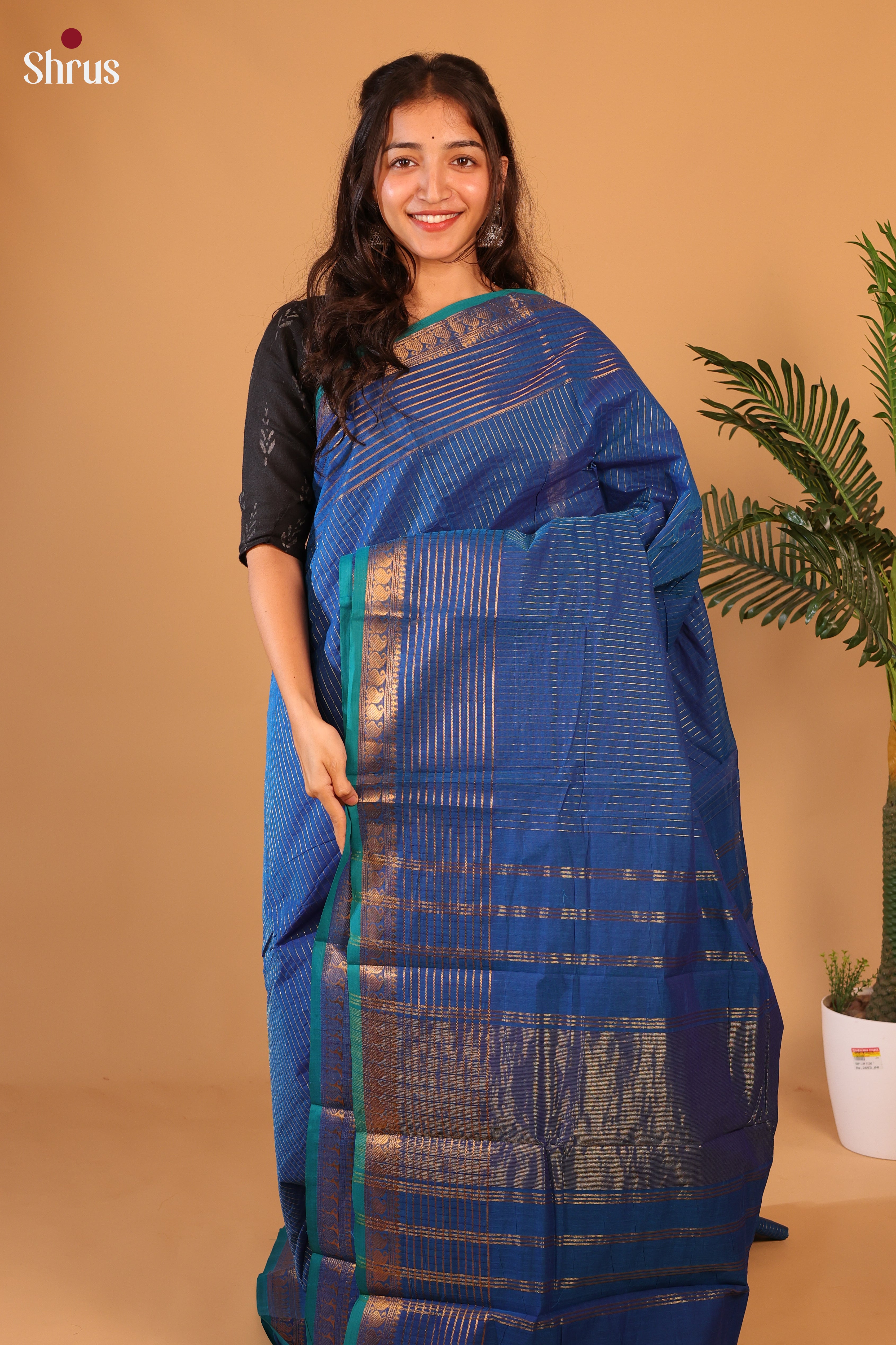 Blue(Single Tone) - Chettinad Cotton Saree