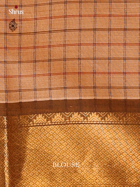 Biscuit & Brown- Chettinad Cotton Saree