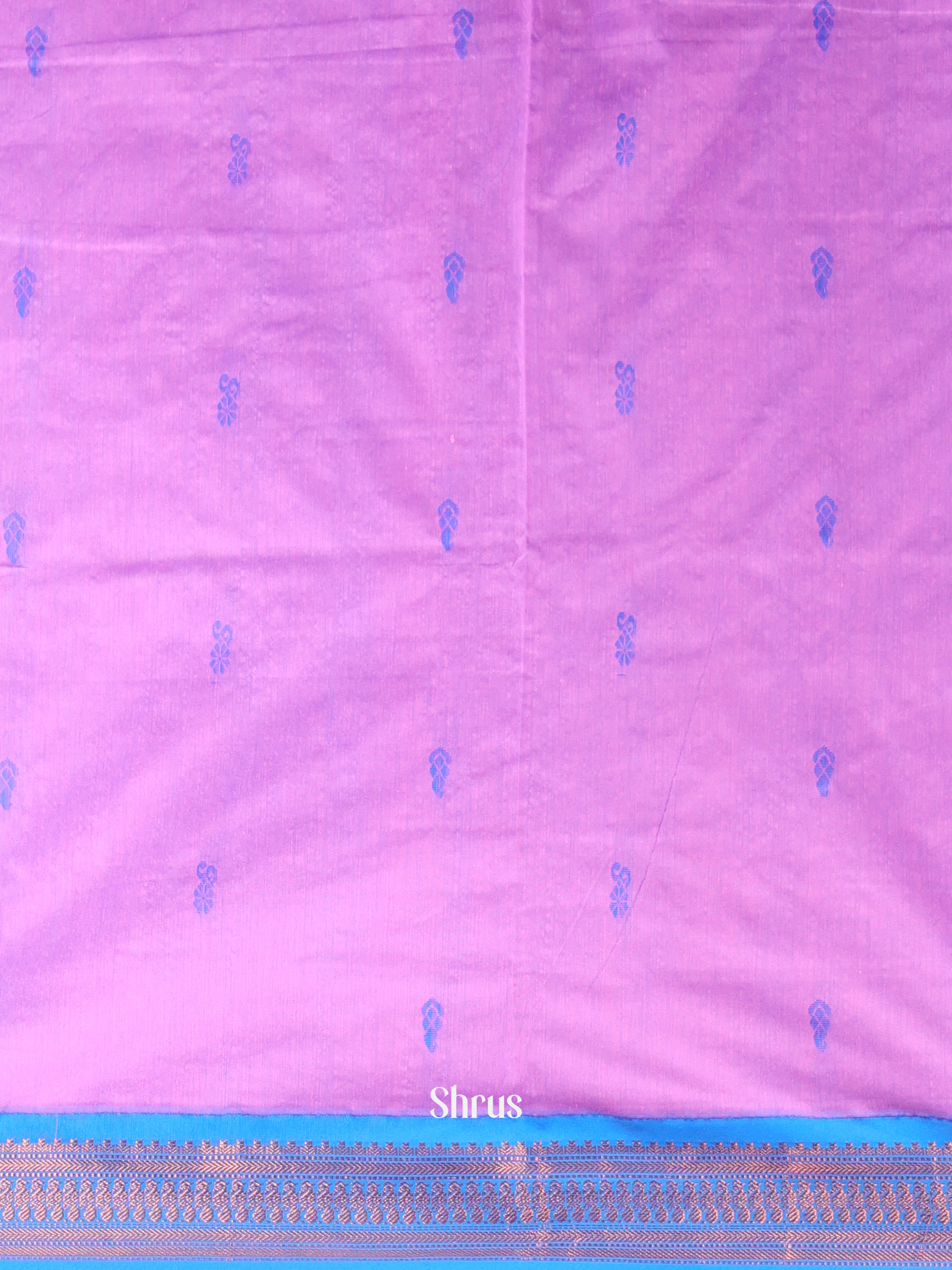 Pink & Blue - Kalyani Cotton salwar unstitch