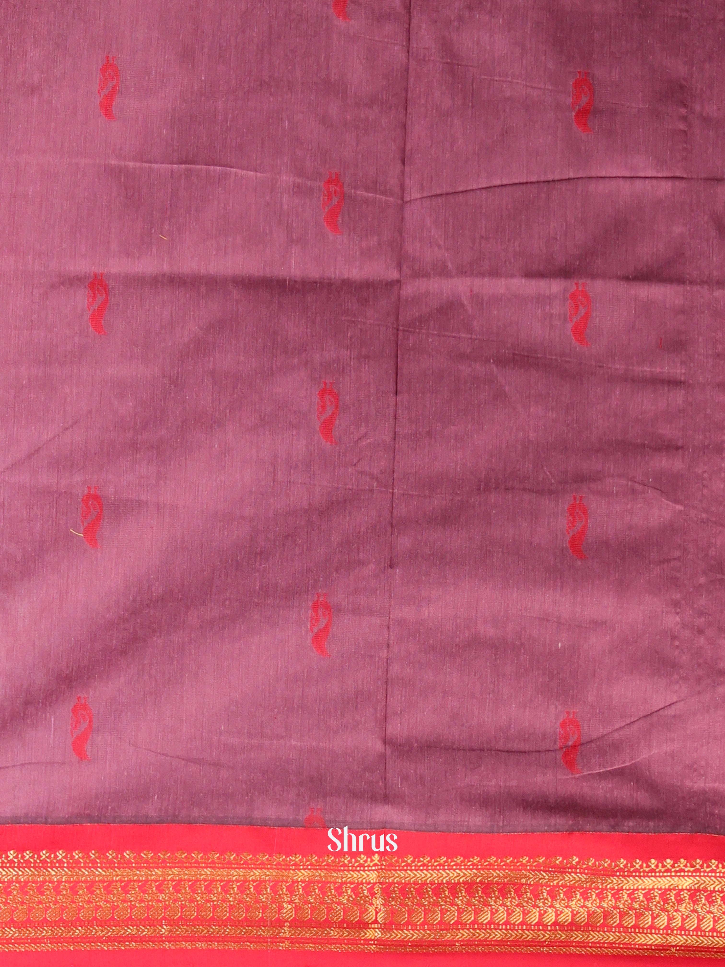 Purple & Maroon - Kalyani Cotton salwar unstitch