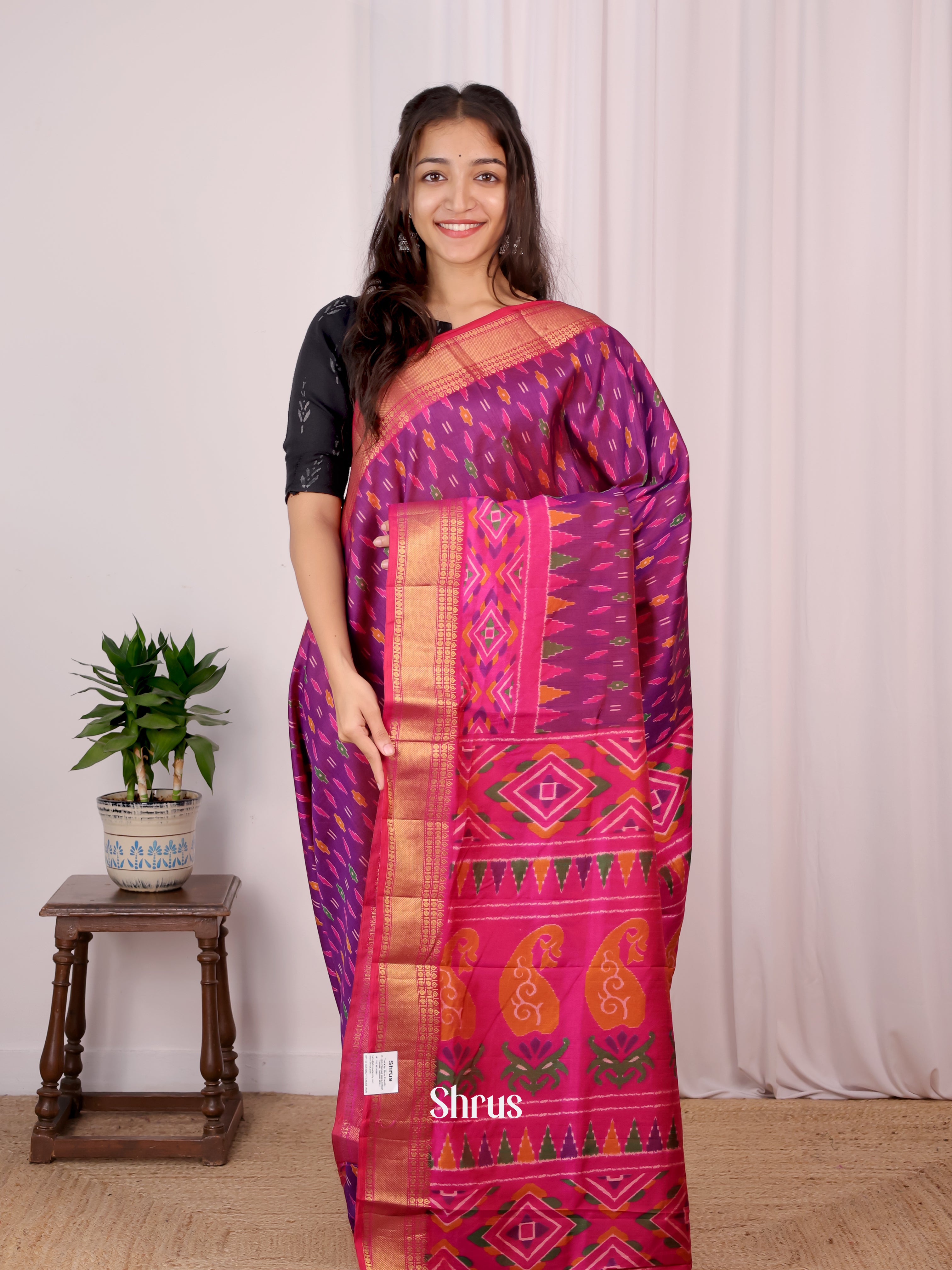CKS21053 - Semi Patola Saree - Shop on Shrus.com