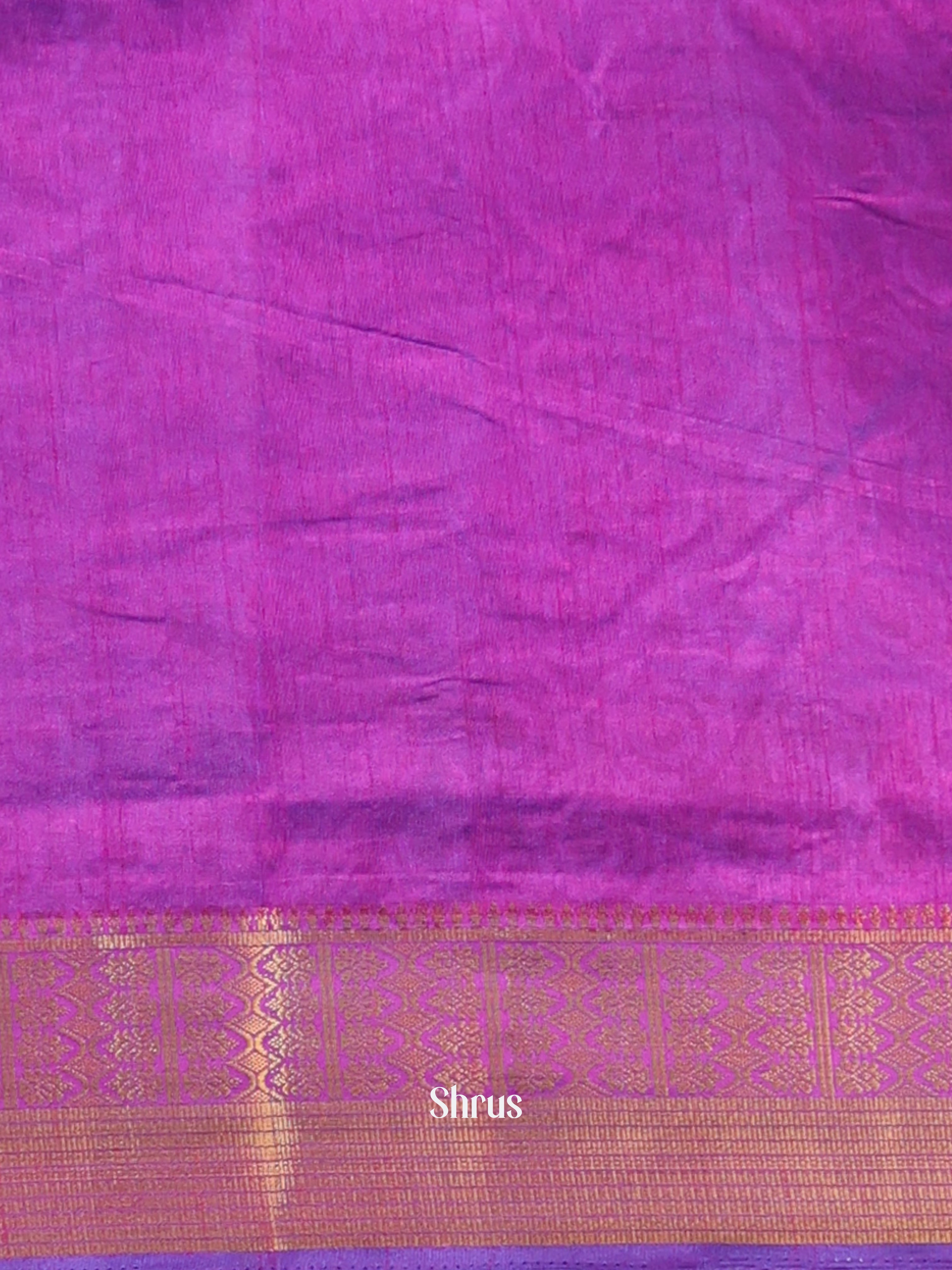 Blue & Purple- Semi Patola Saree