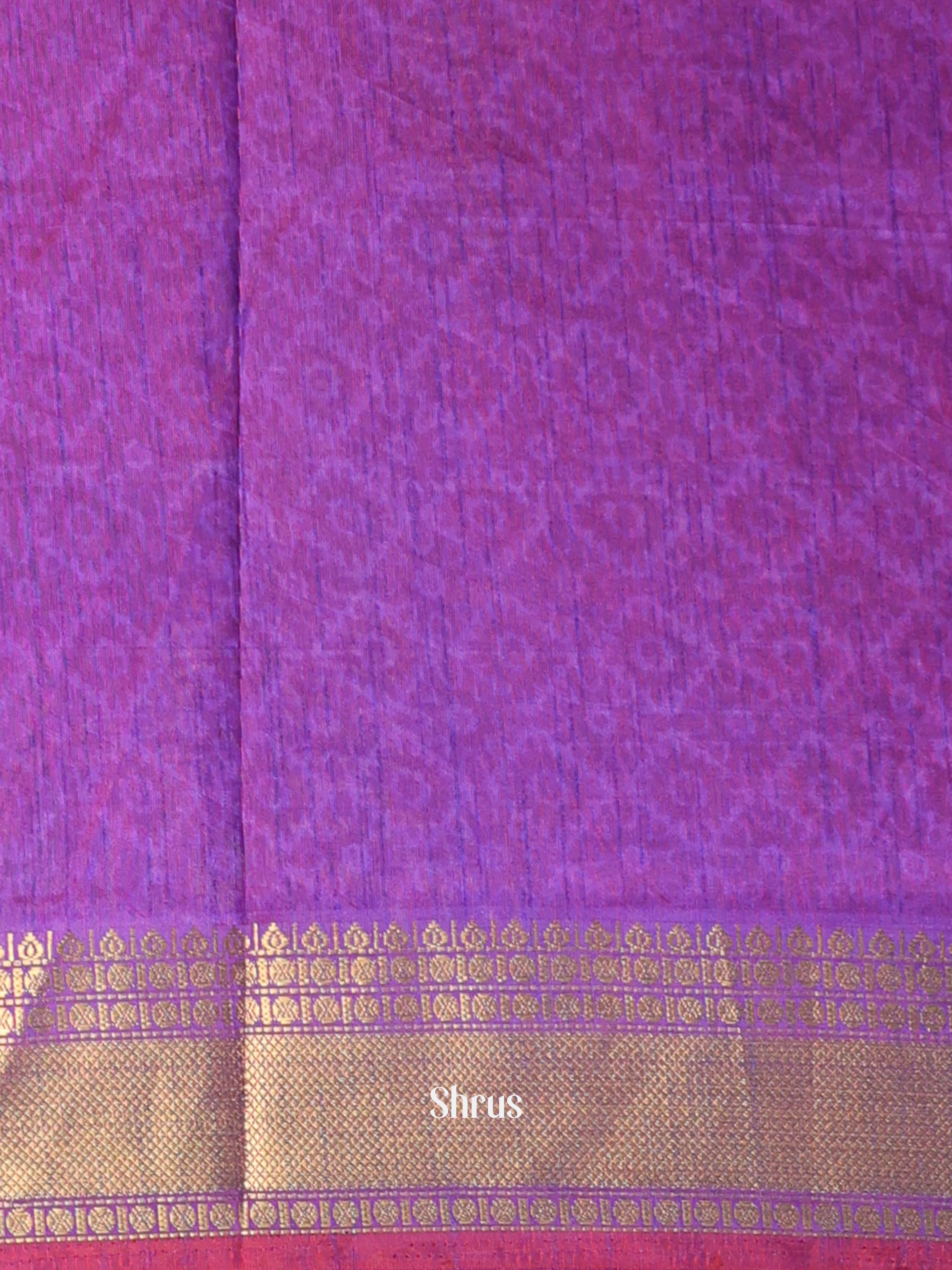 Pink & Purple - Semi Patola Saree - Shop on Shrus.com
