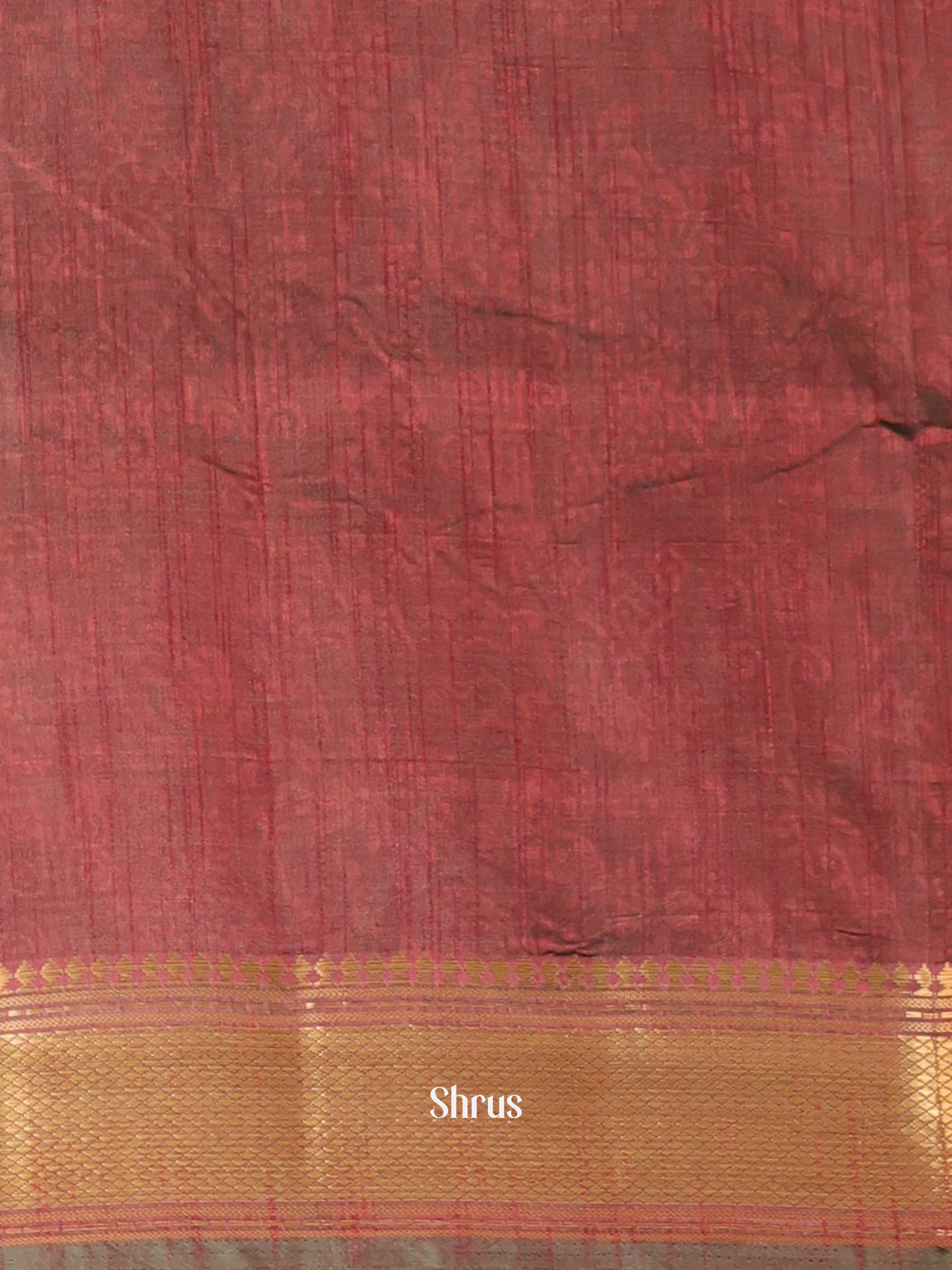 Green & Brown - Semi Patola Saree