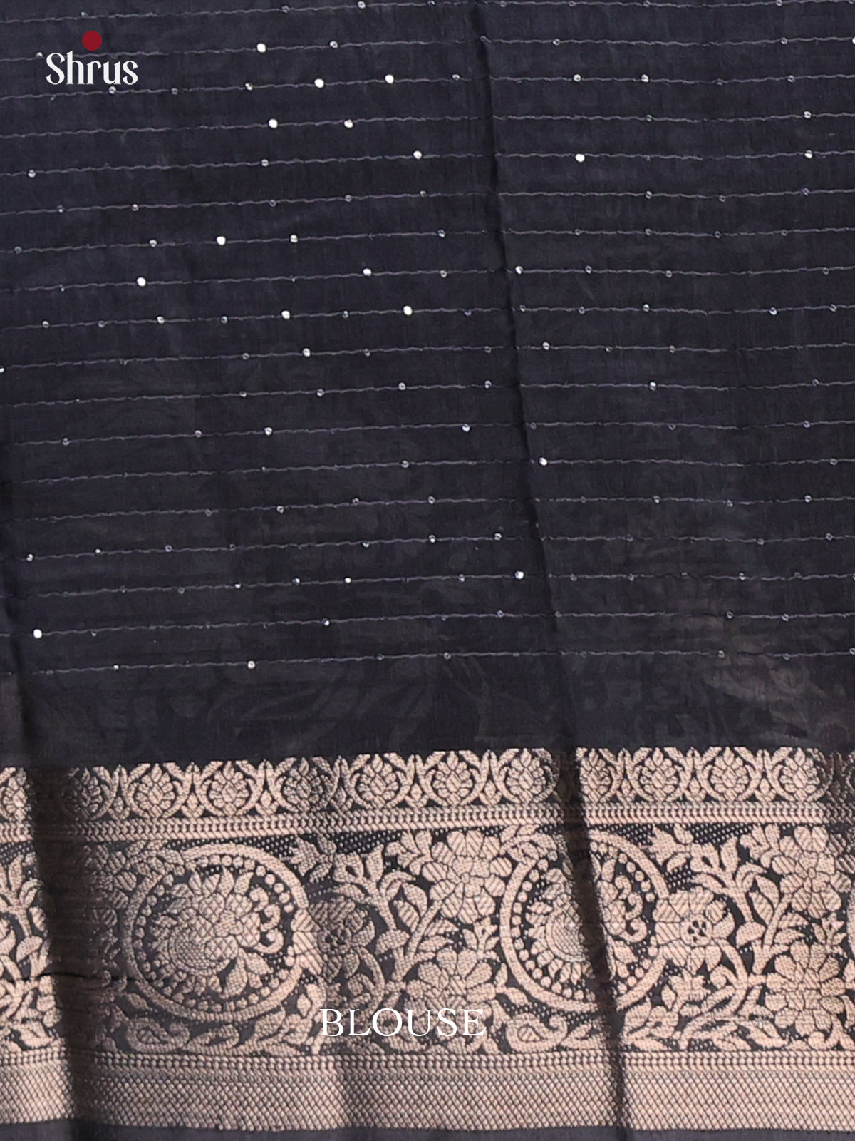 Black - Semi Tussar Saree