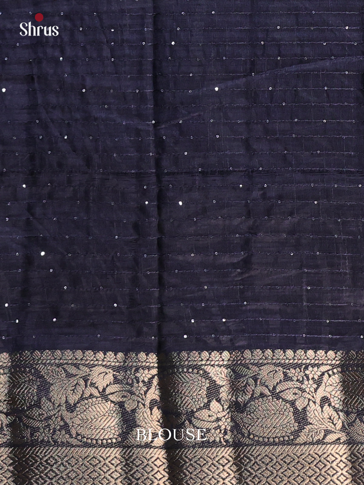 Navy Blue - Semi Tussar Saree