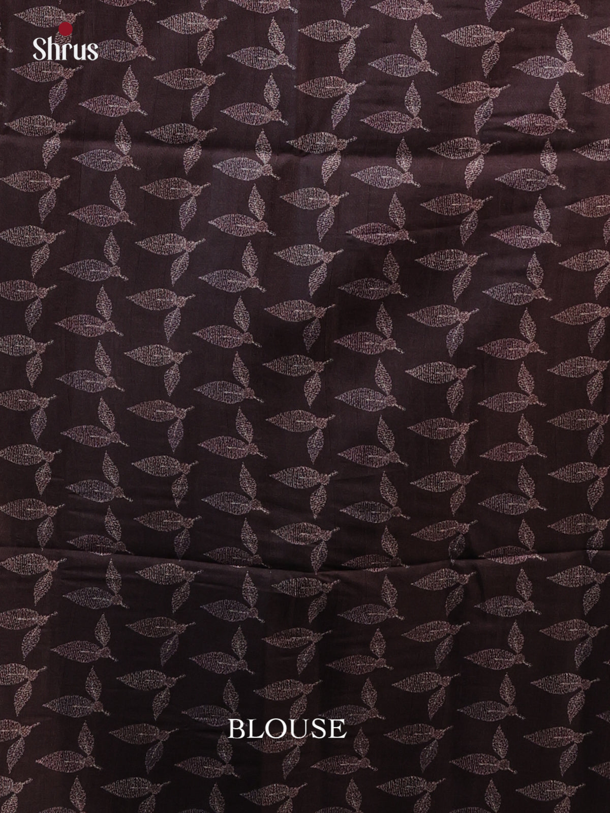 Dark Brown - Printed Tussar Saree - Shop on Shrus.com