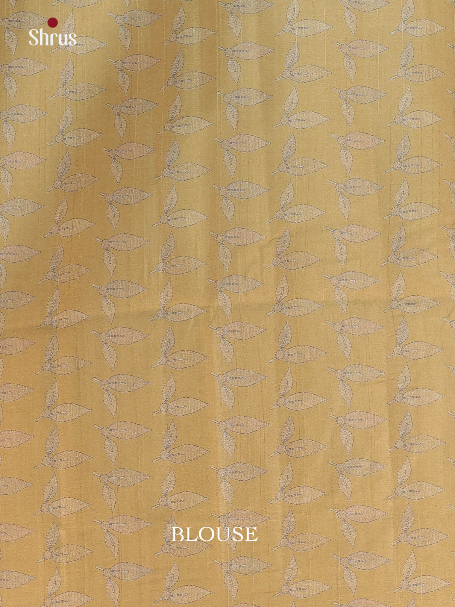 Beige - Printed Tussar Saree