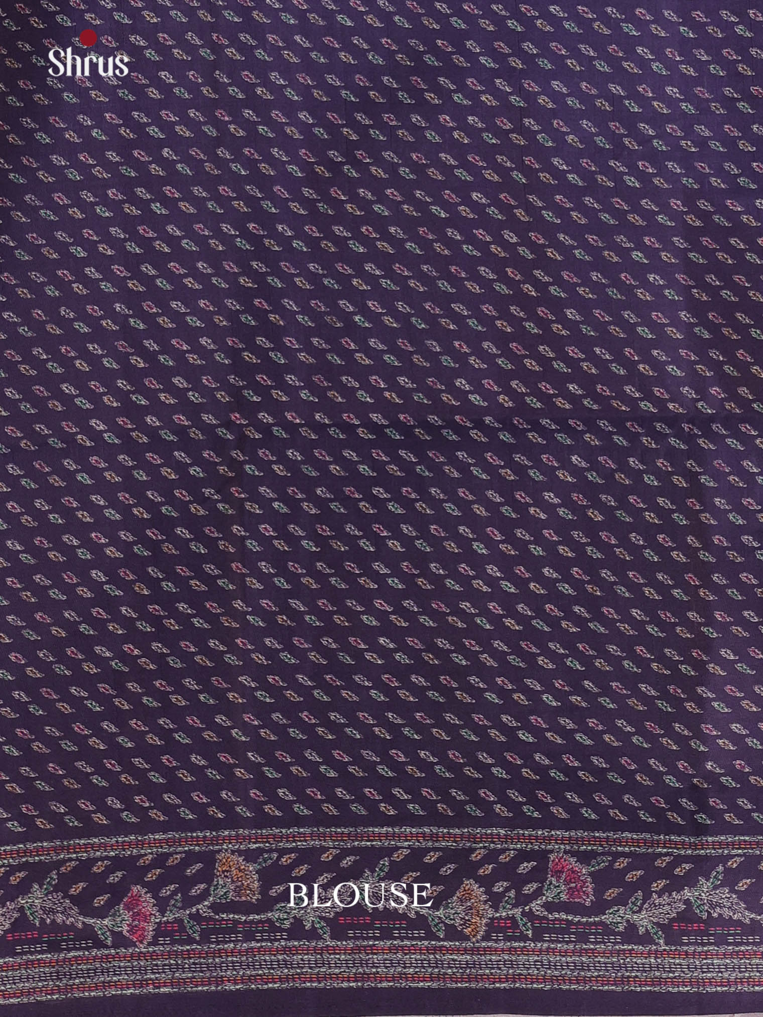 Violet - Printed Tussar Saree