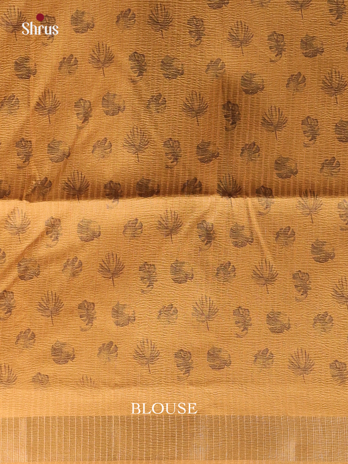 dark Mustard - Bamboo silk Saree