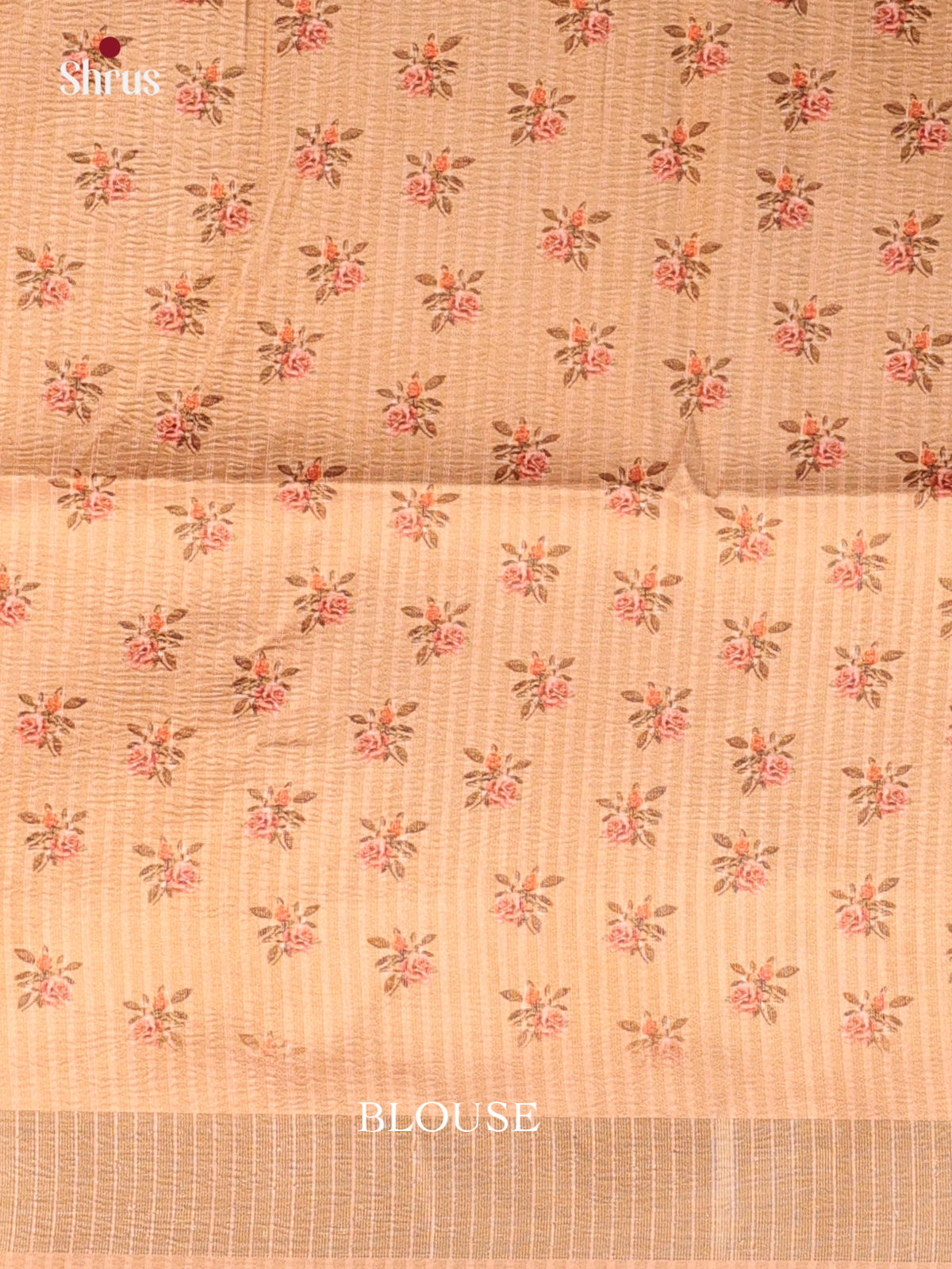 Peach - Bamboo silk Saree