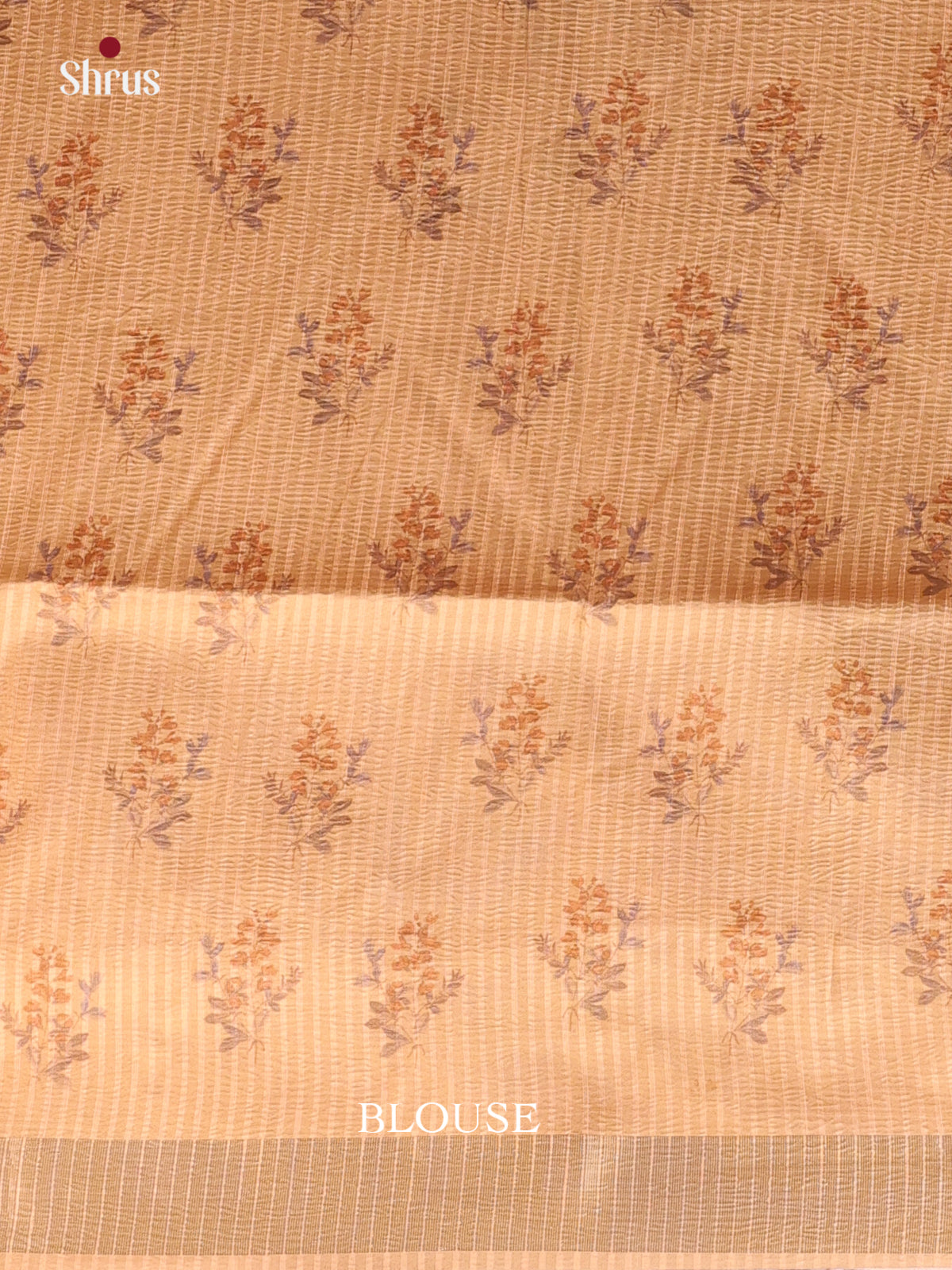 Pale Orange - Bamboo silk Saree