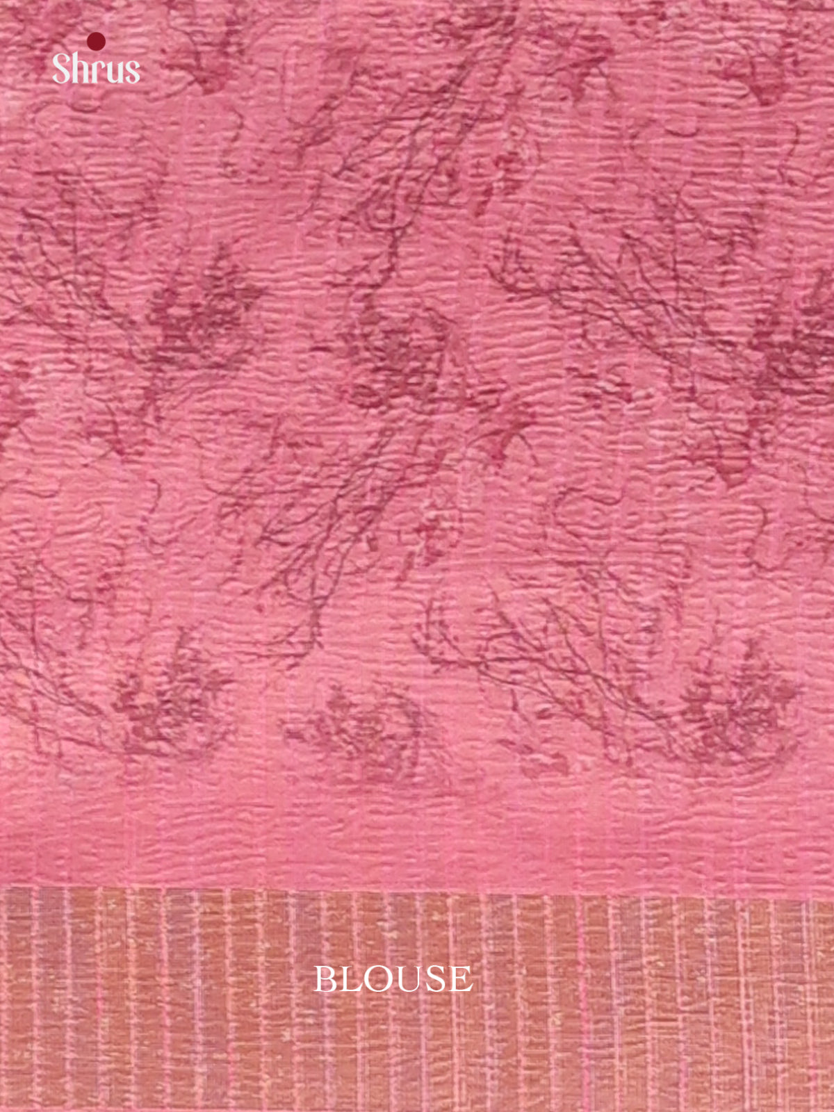 Pink - Bamboo silk Saree