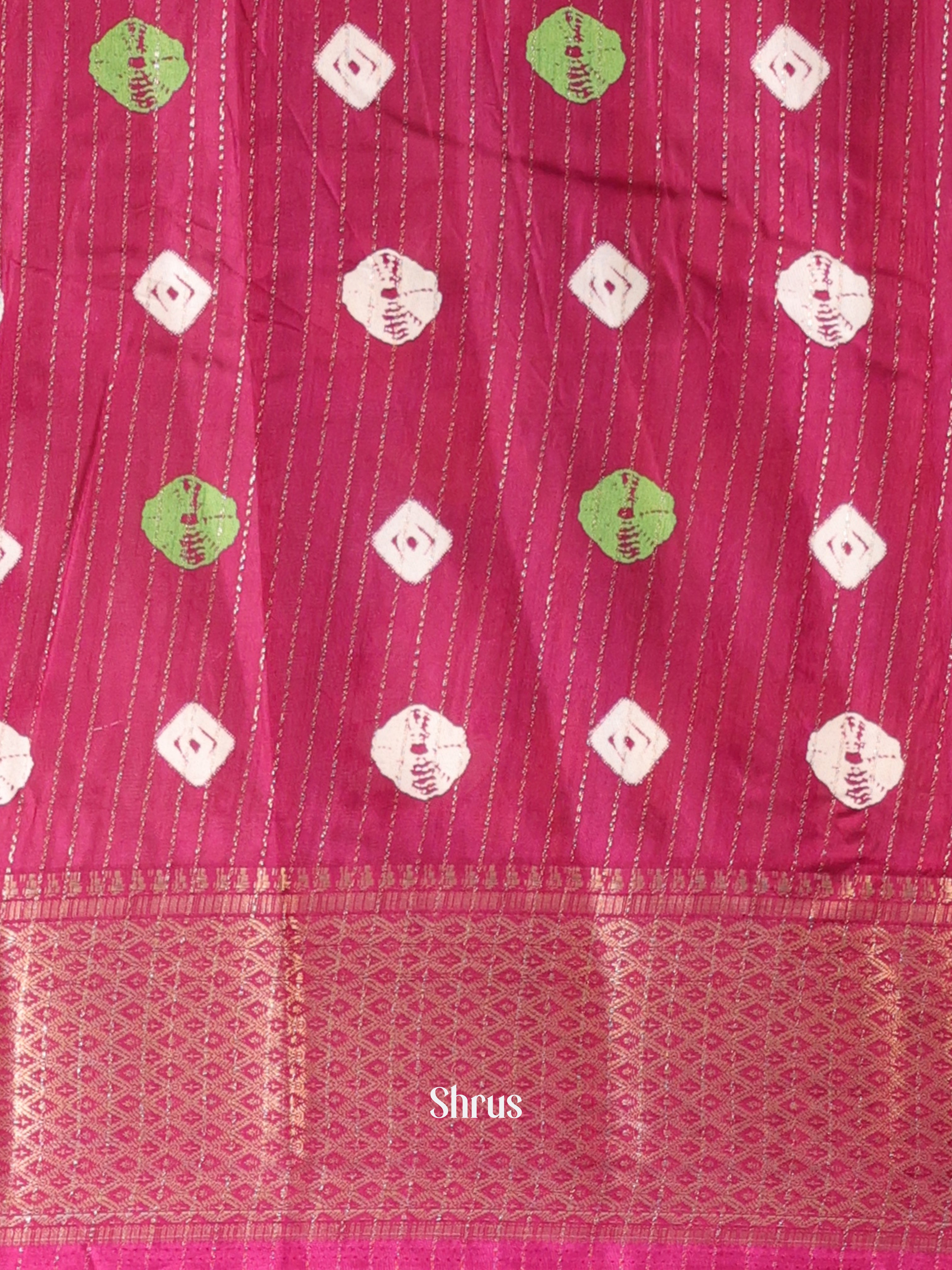 Maroon - Semi Tussar Saree