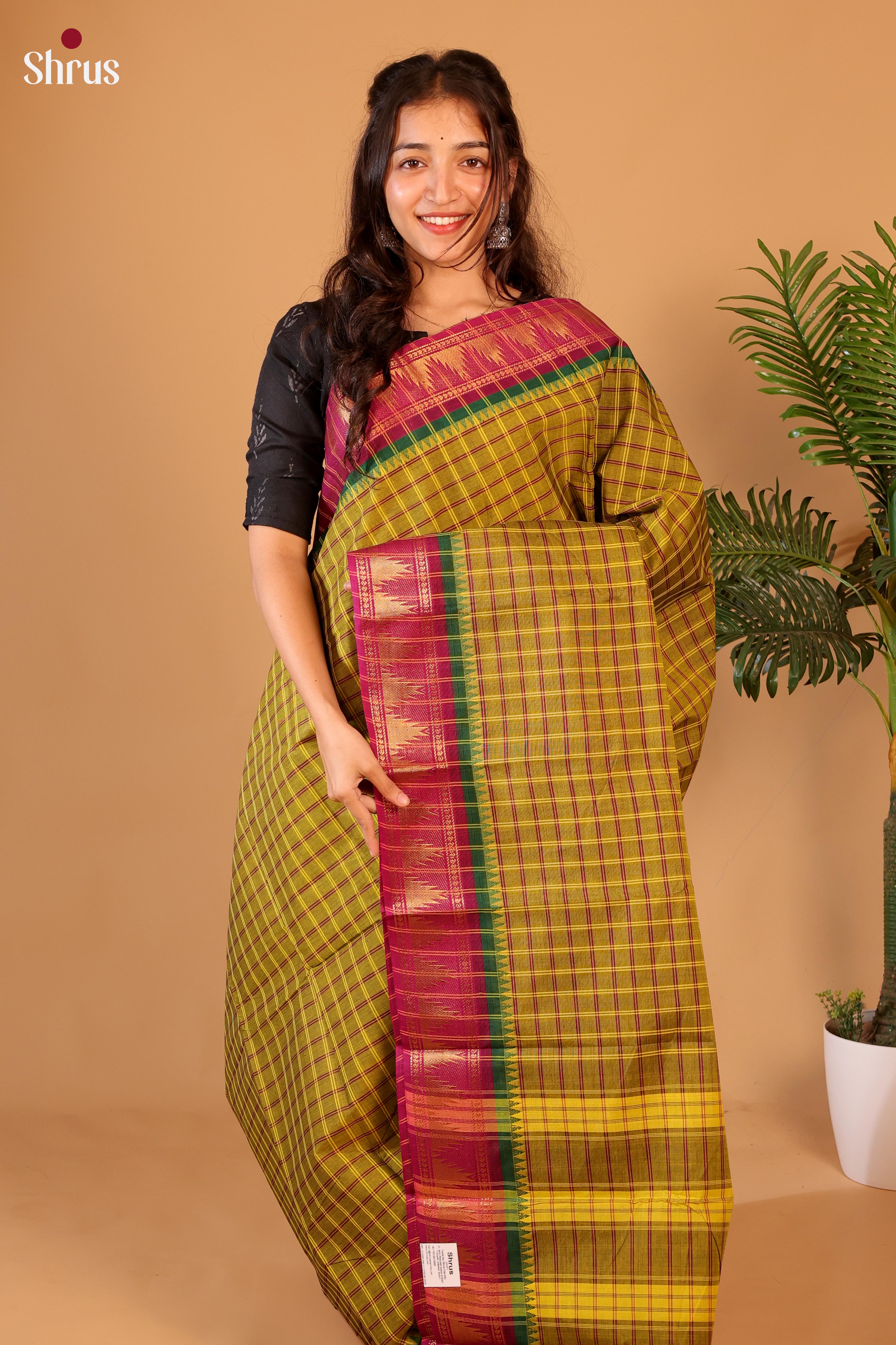 Green & Pink - Chettinad Cotton Saree