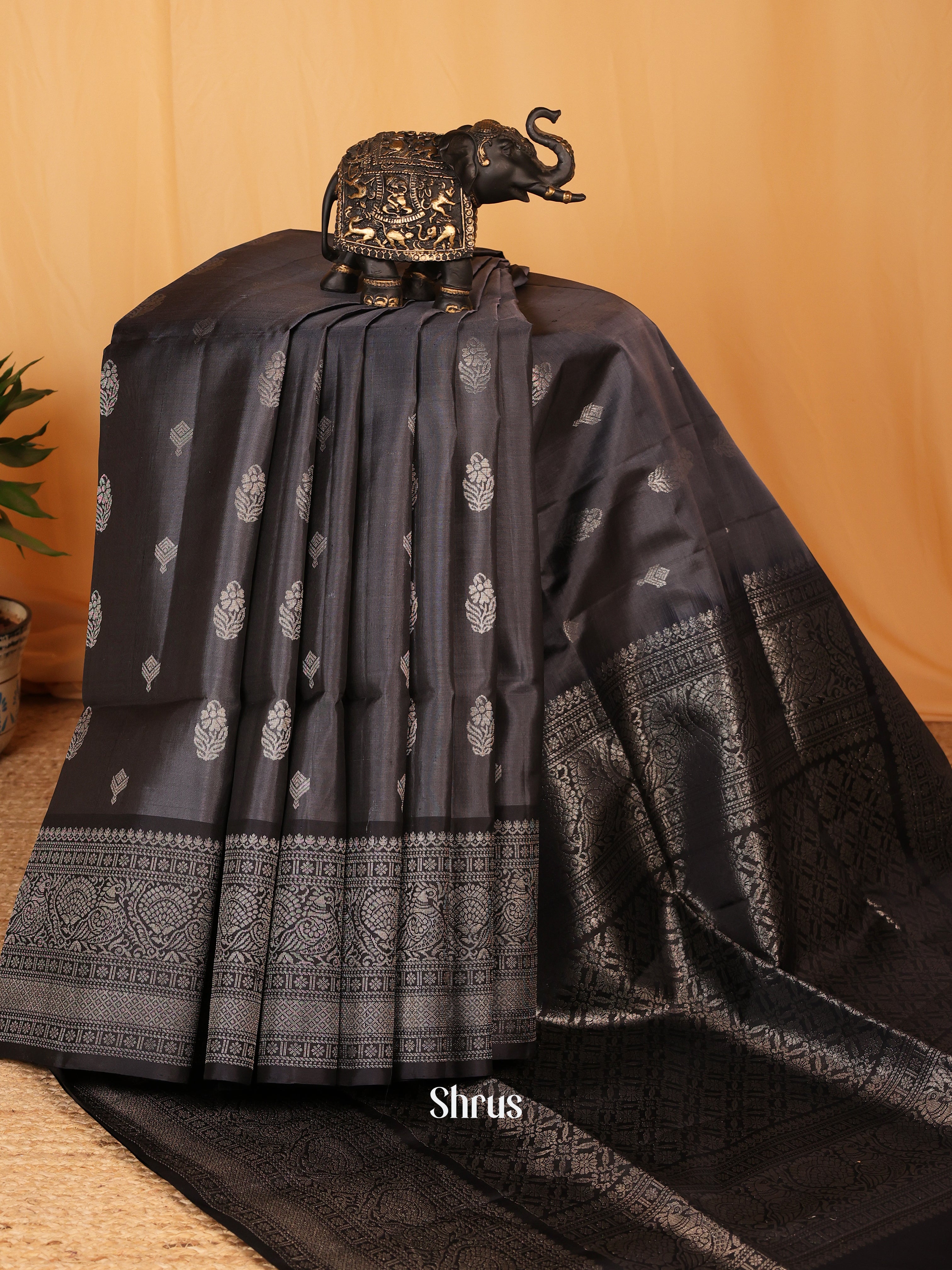 Black - Soft Silk Saree