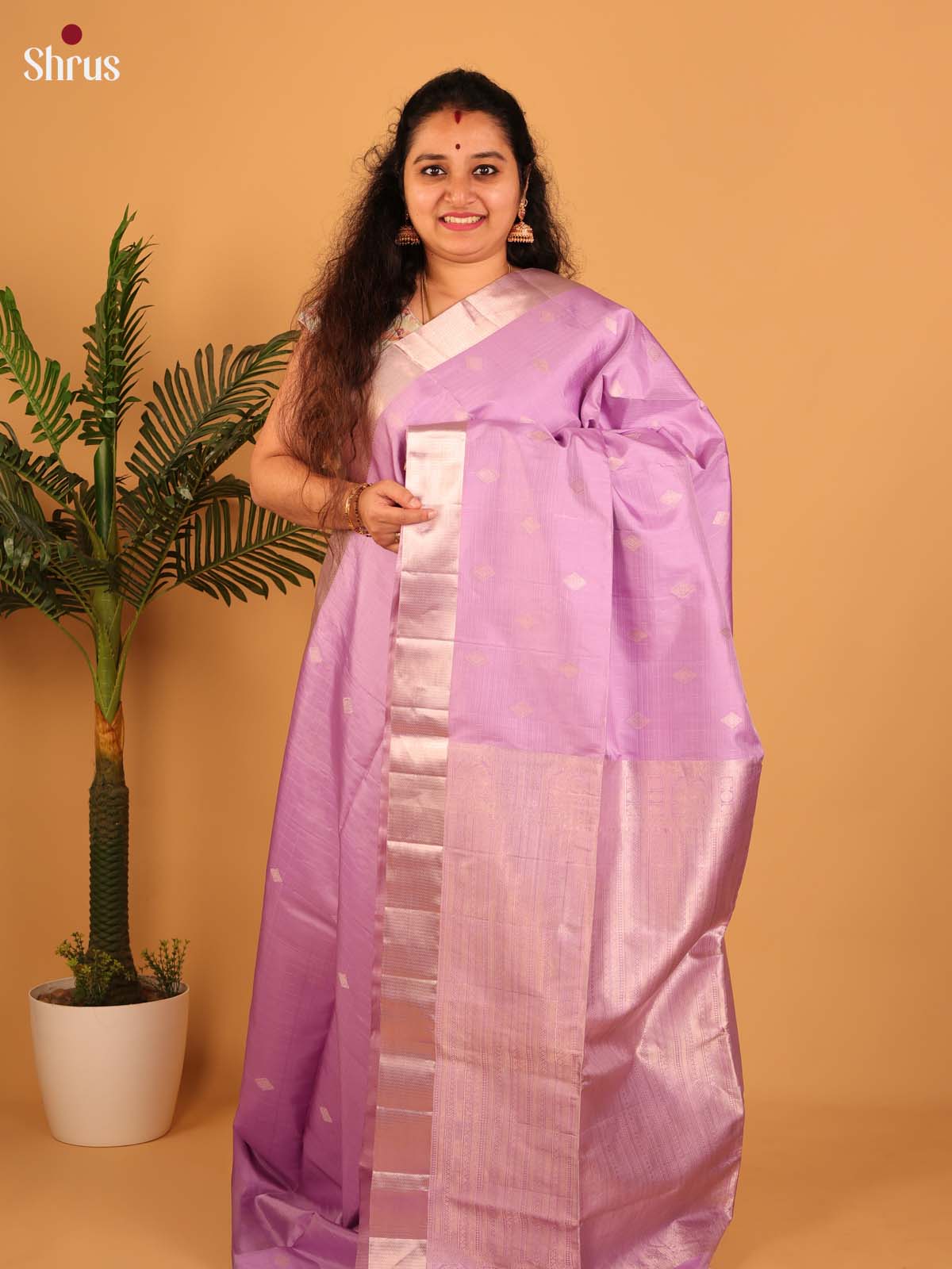 Lavender(Single Tone) - Soft Silk Saree