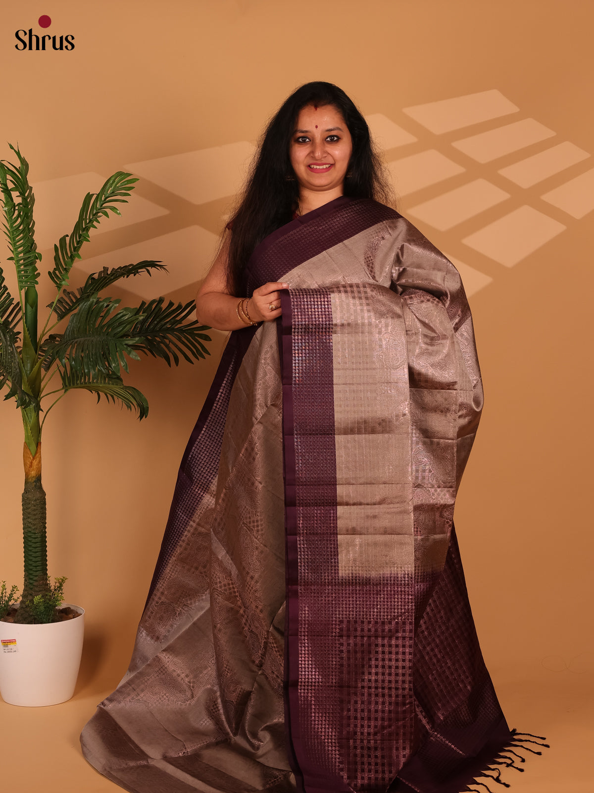 CKS22085 - Soft Silk Saree - Shop on Shrus.com