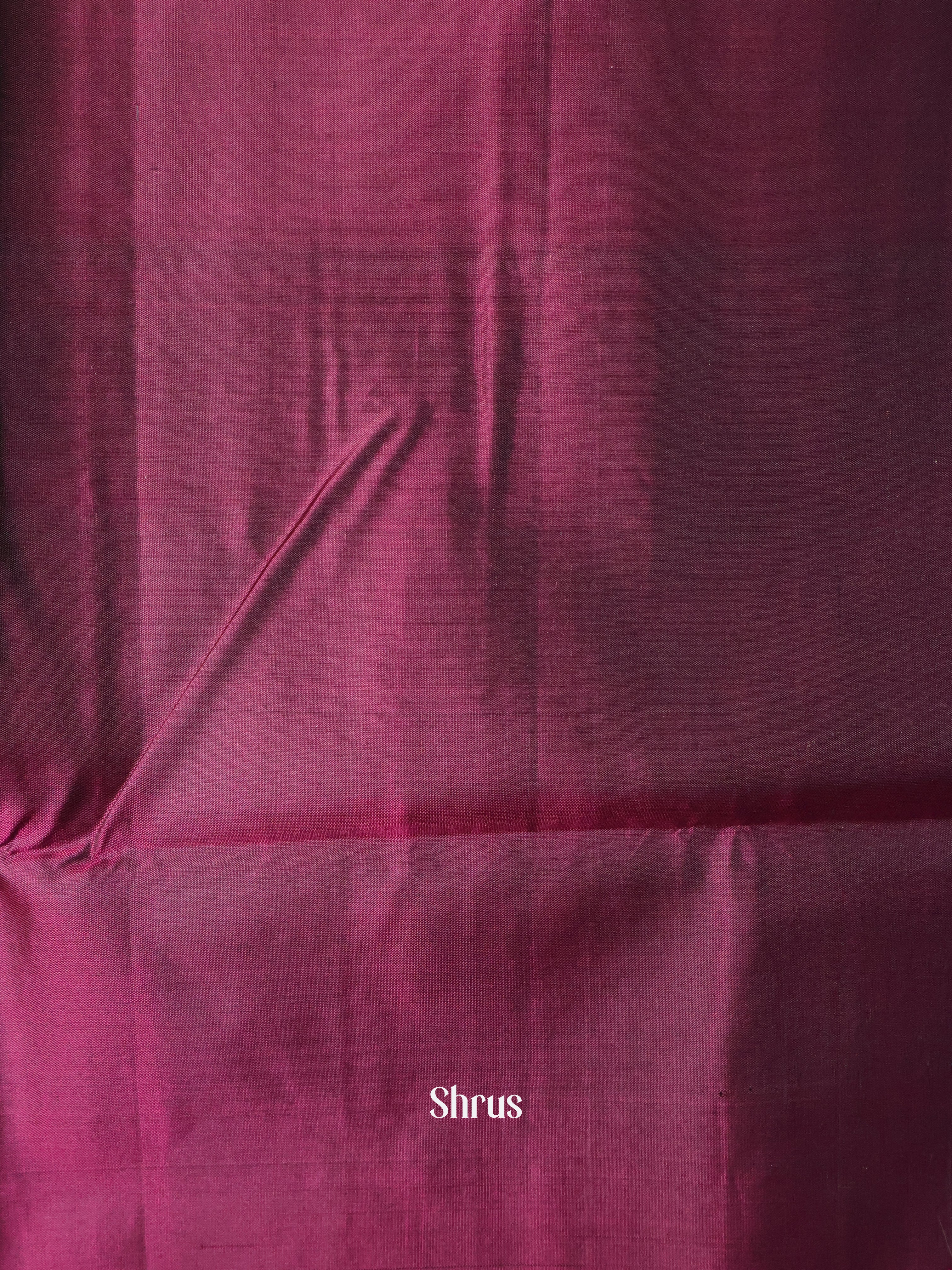 Blue & Wine - Soft Silk Saree