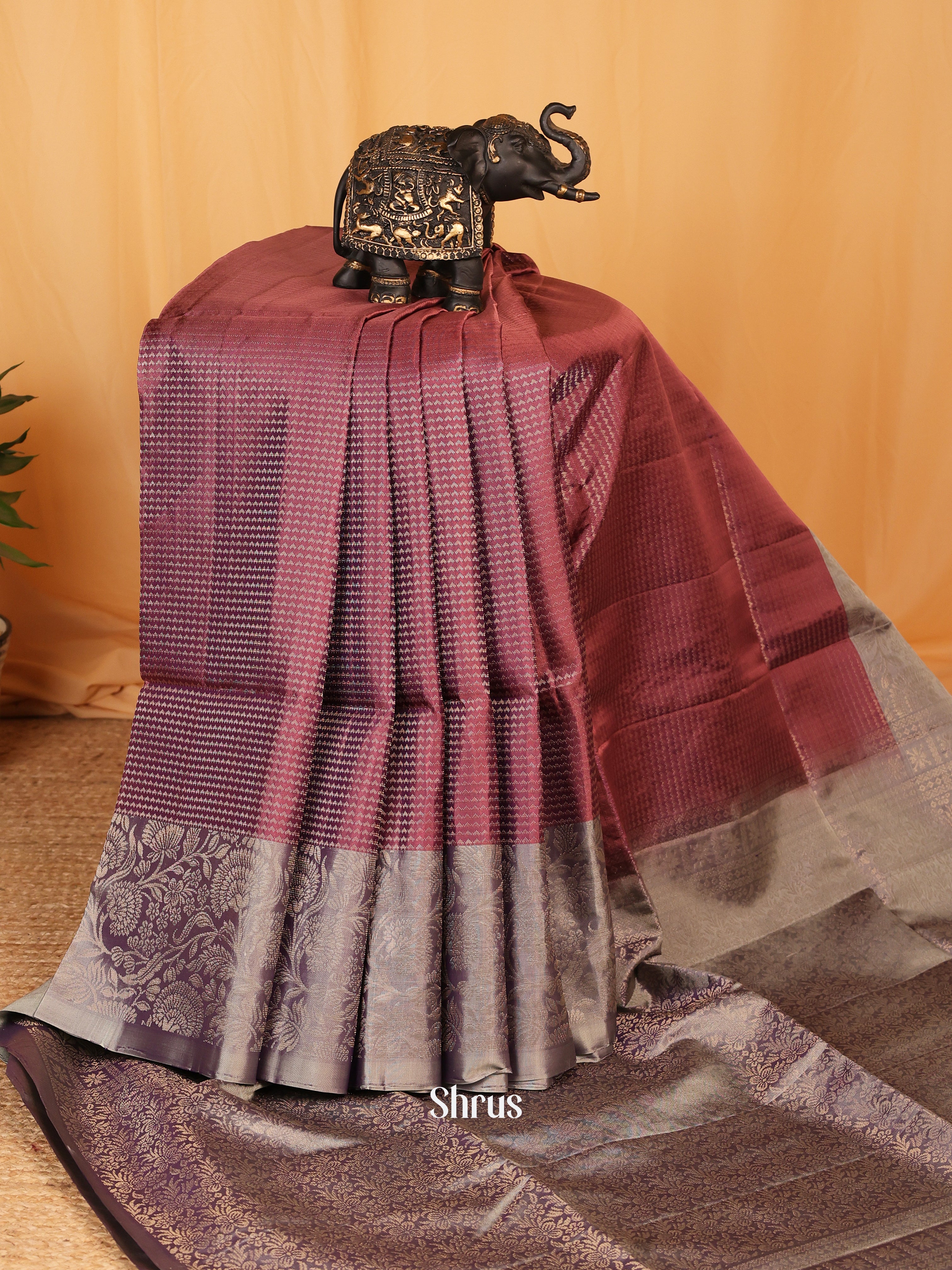 Onion Peel & Mild Lavender - Soft Silk Saree