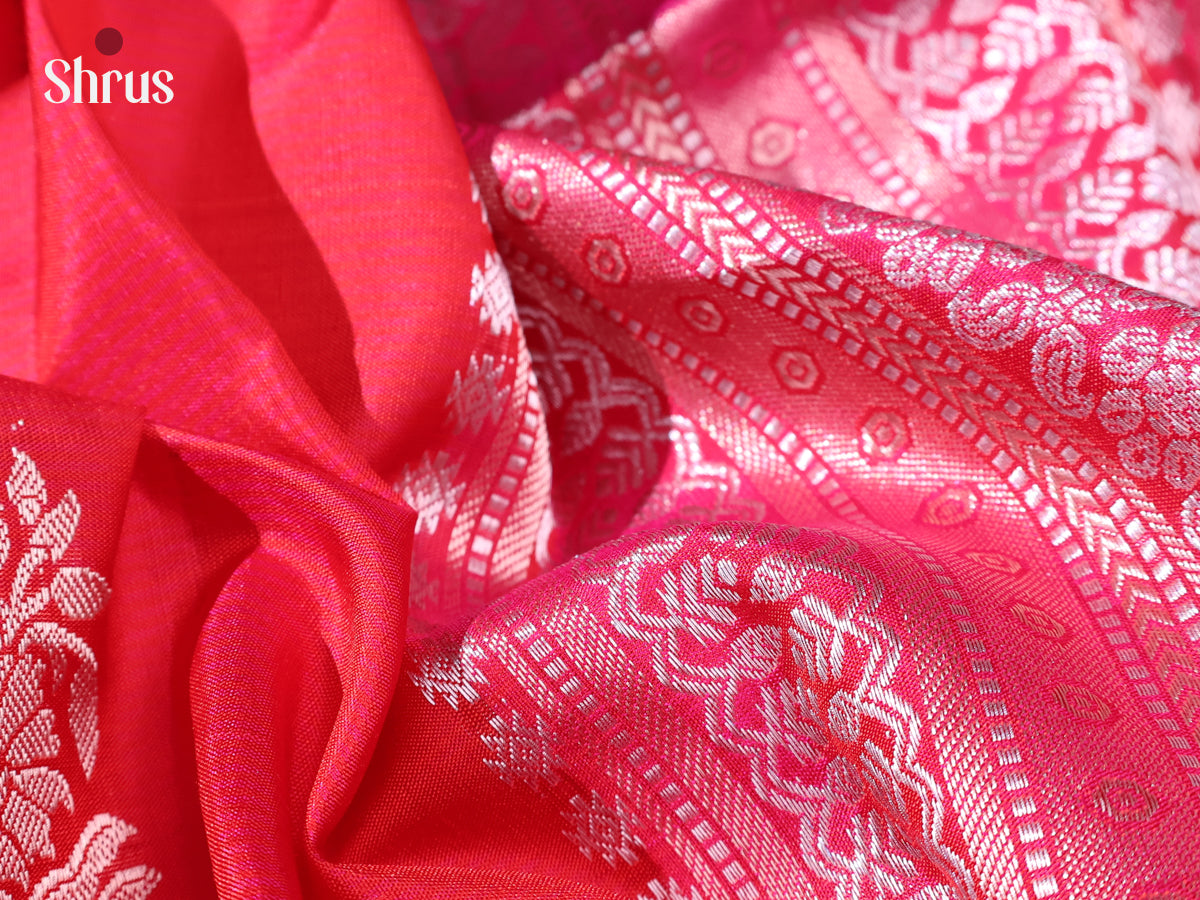 Red(single Tone) - Soft Silk Saree