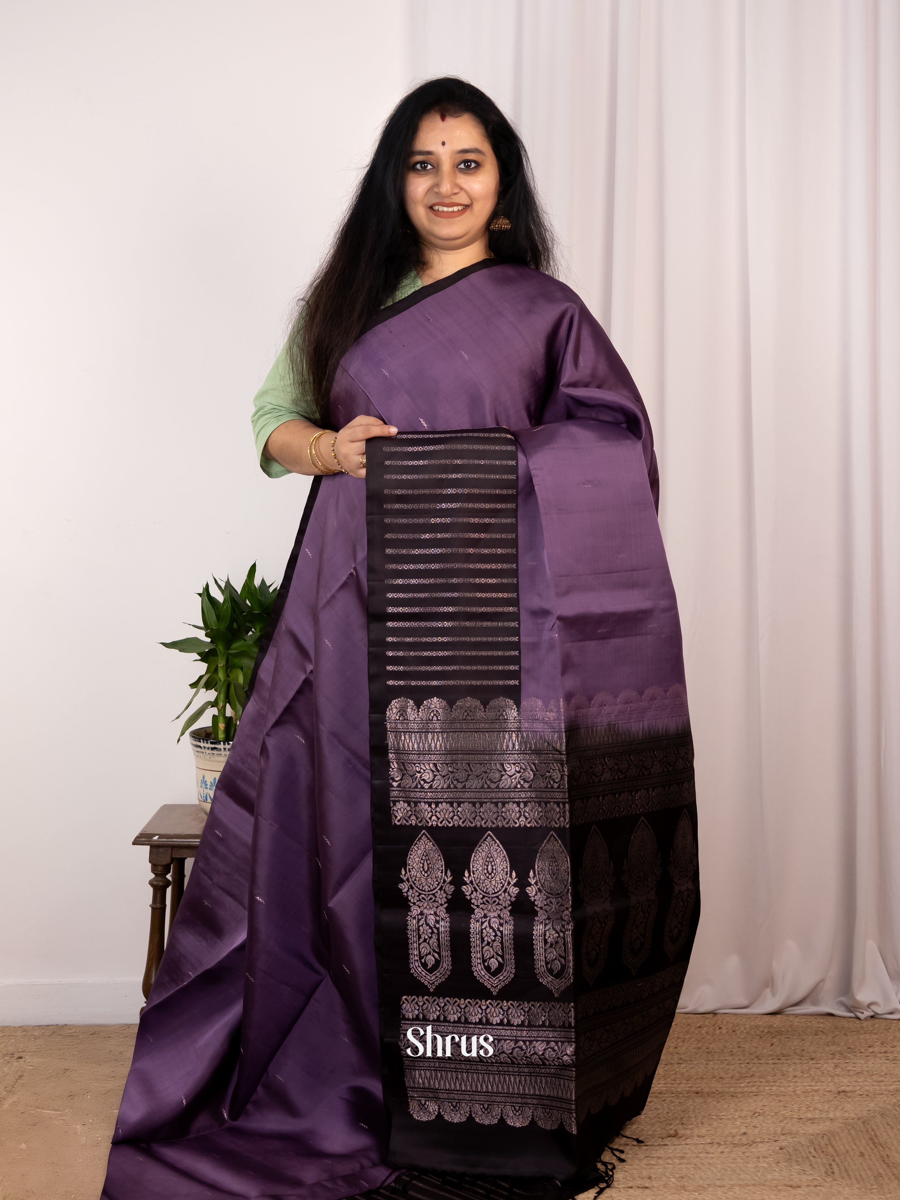 Mauve - Soft Silk Saree