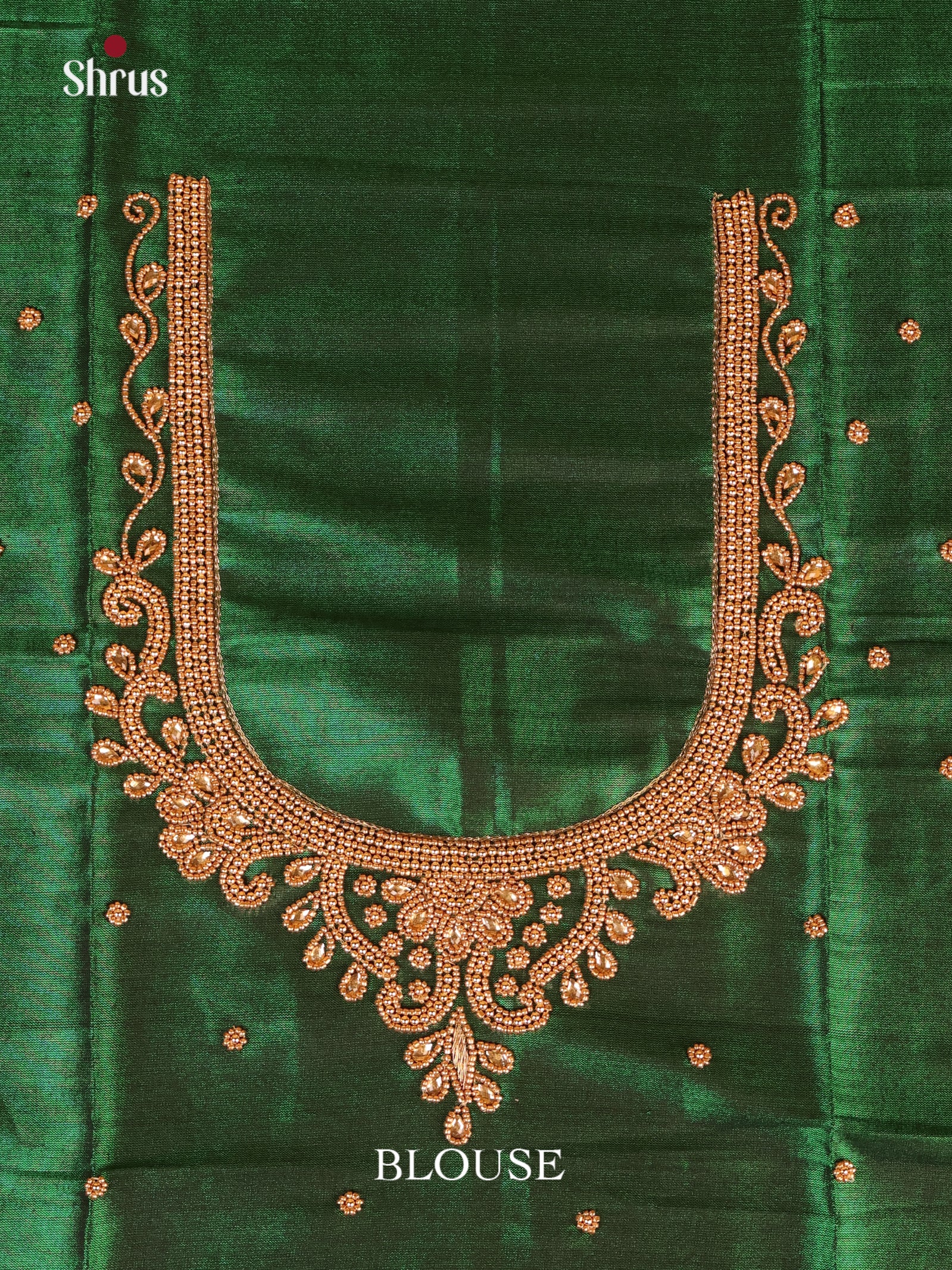 Green- Aari Blouse - Shop on Shrus.com