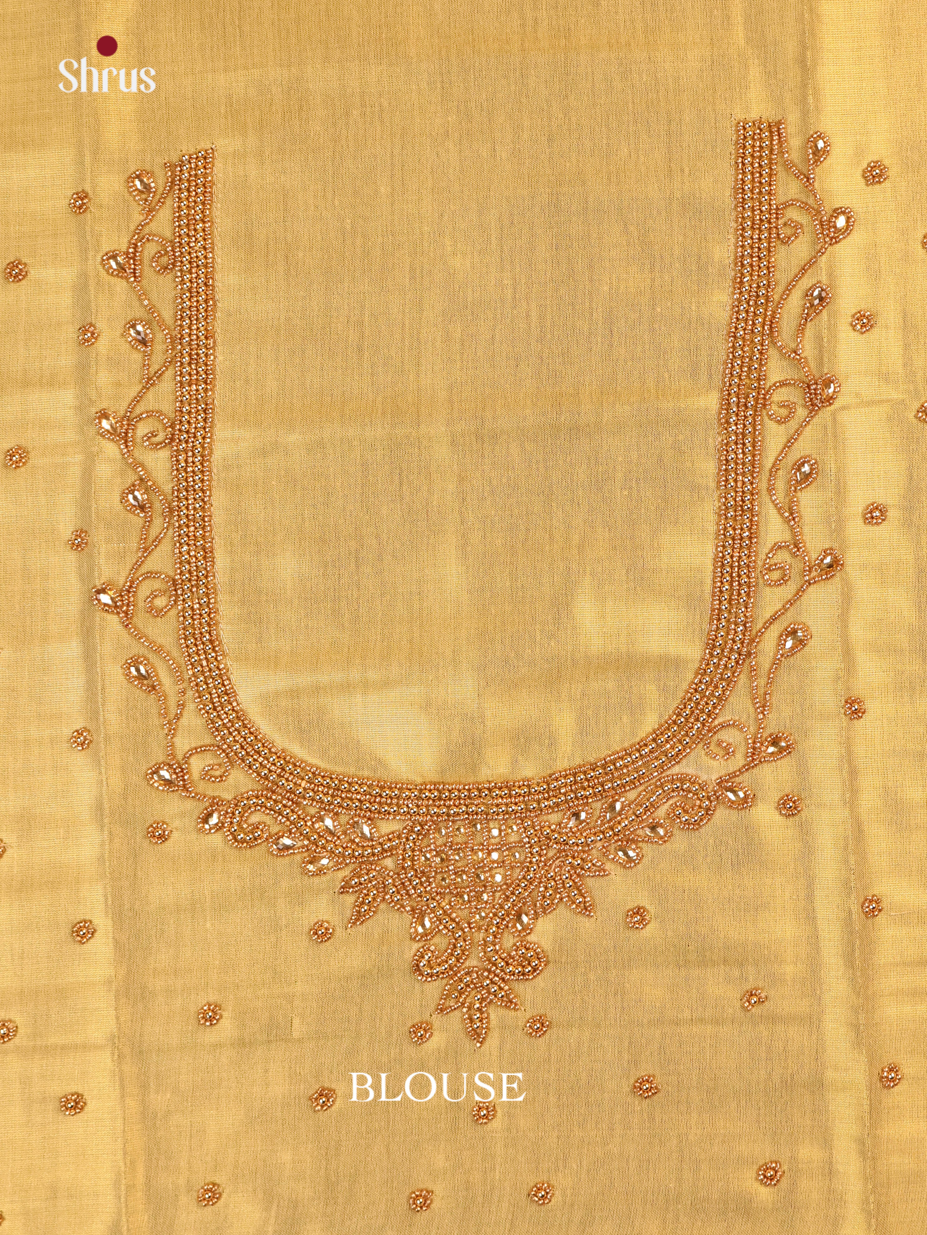 Gold- Aari Blouse - Shop on Shrus.com