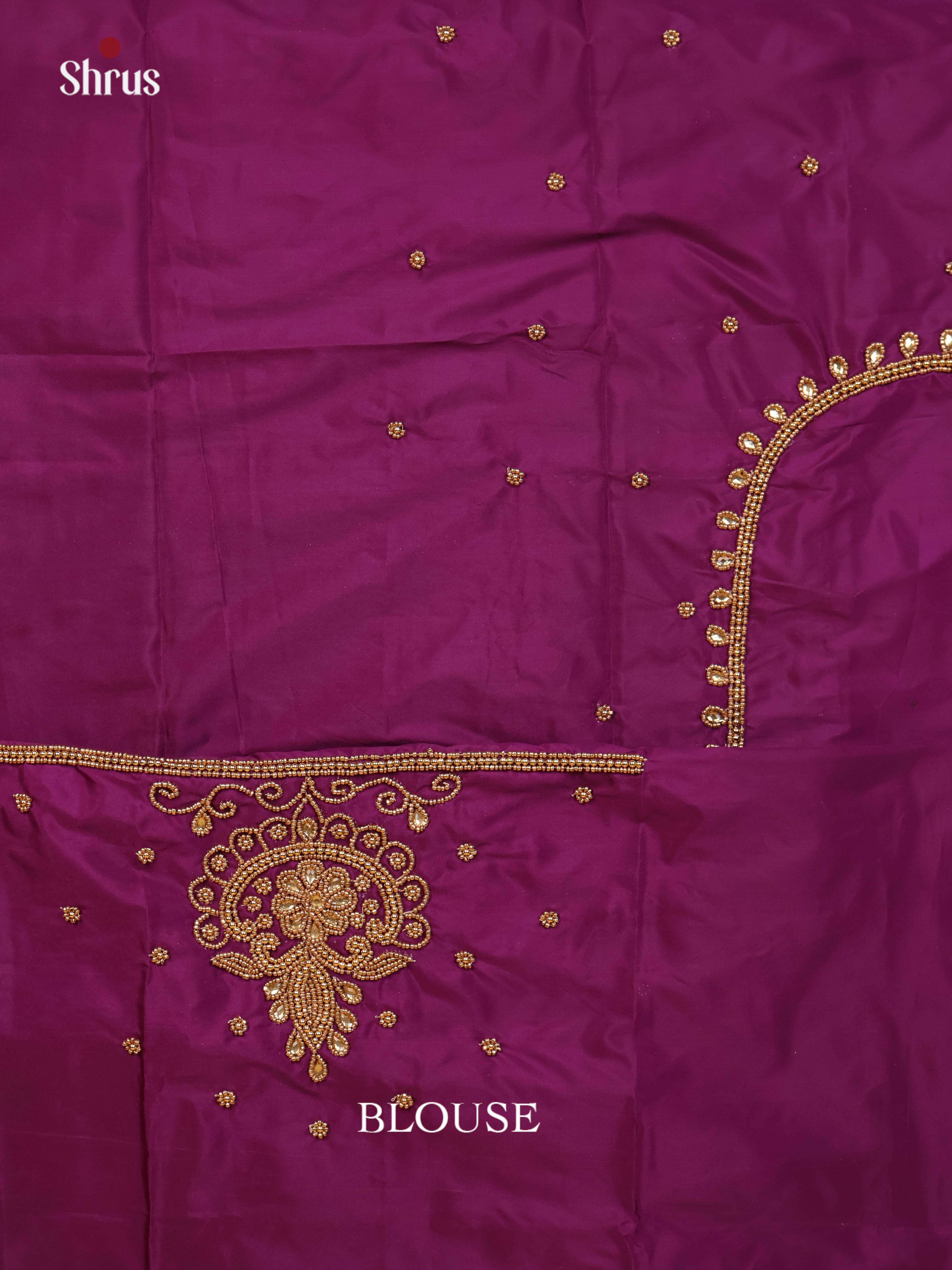 Purple - Aari Blouse - Shop on Shrus.com